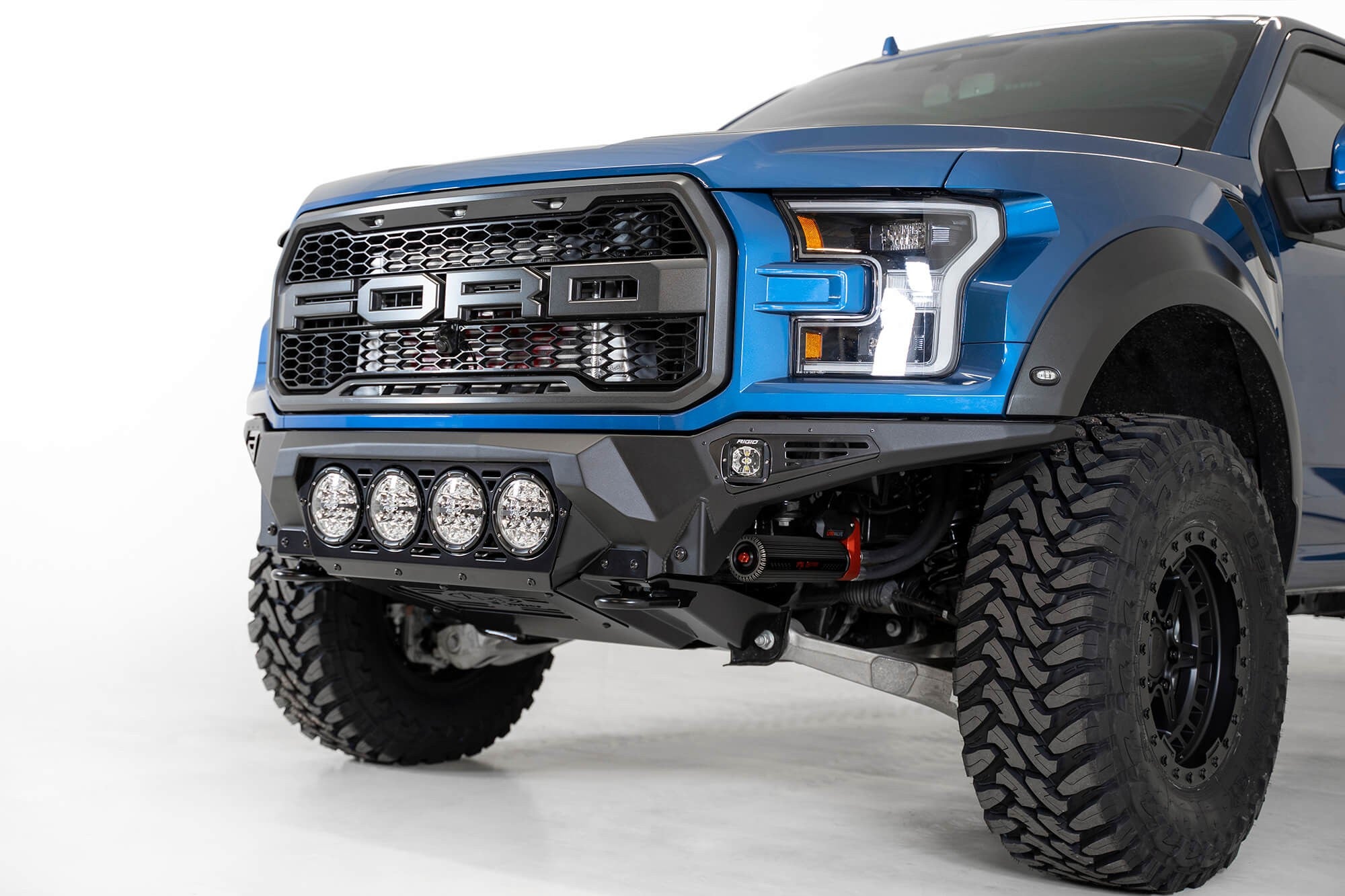 2017-2020 Ford Raptor Bomber Front Bumper Mounts for 4 Rigid 360 6 Inch Round Lights Addictive Desert Designs