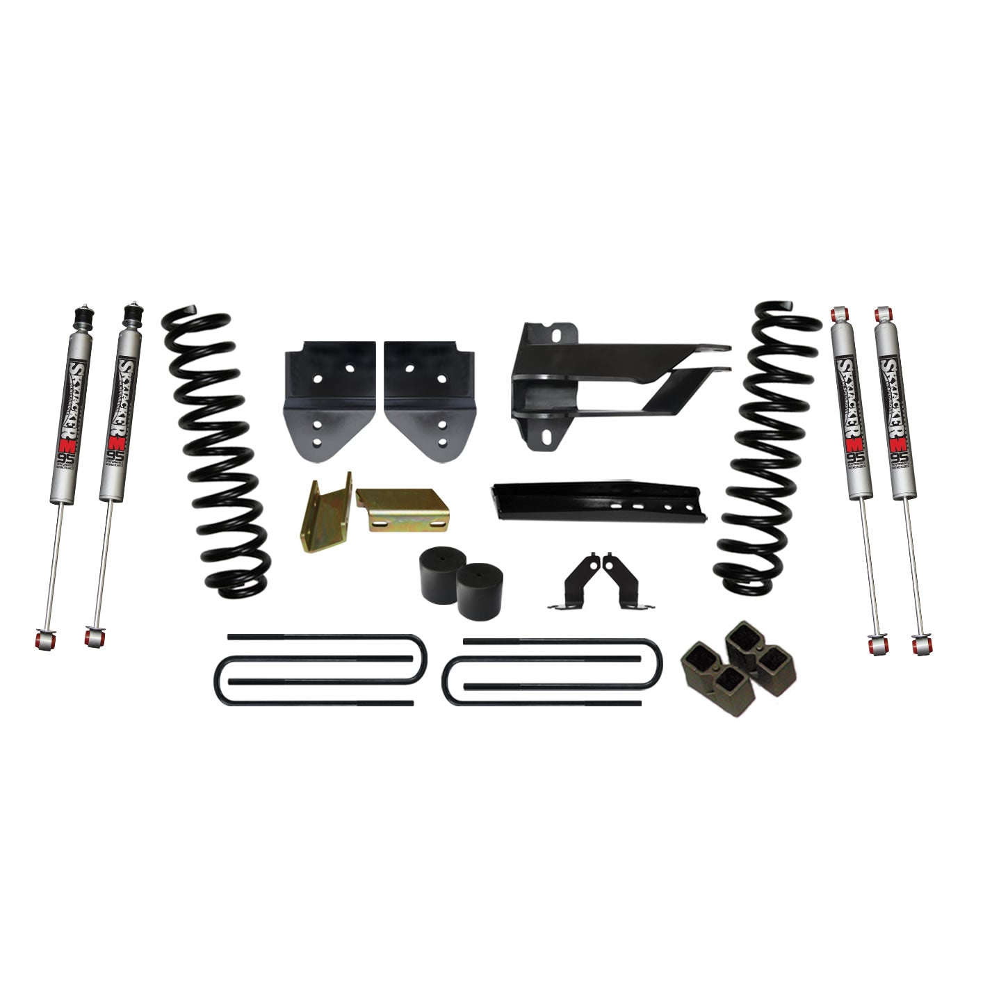 Suspension Lift Kit w/Shock 4 Inch Lift 17-19 Ford F-250 Super Duty In