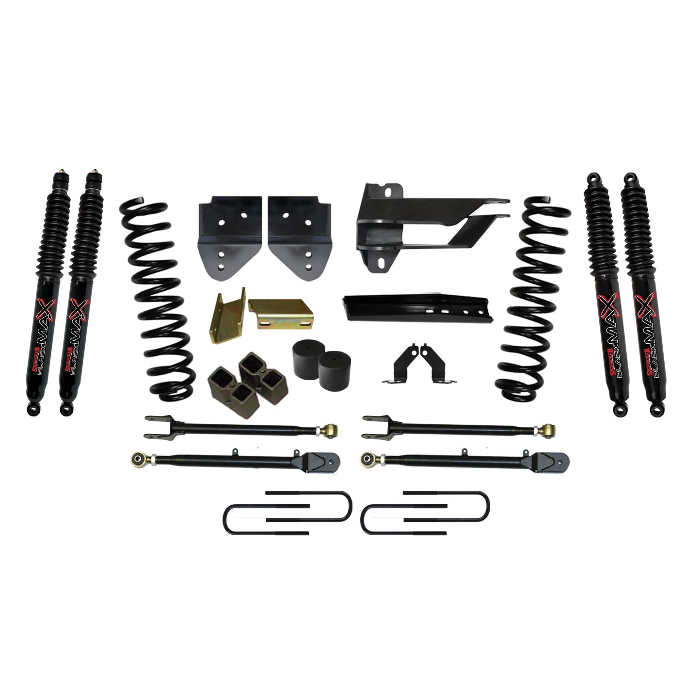 Suspension Lift Kit w/Shock 4 Inch Lift w/Adjustable 4-Links 17-19 For