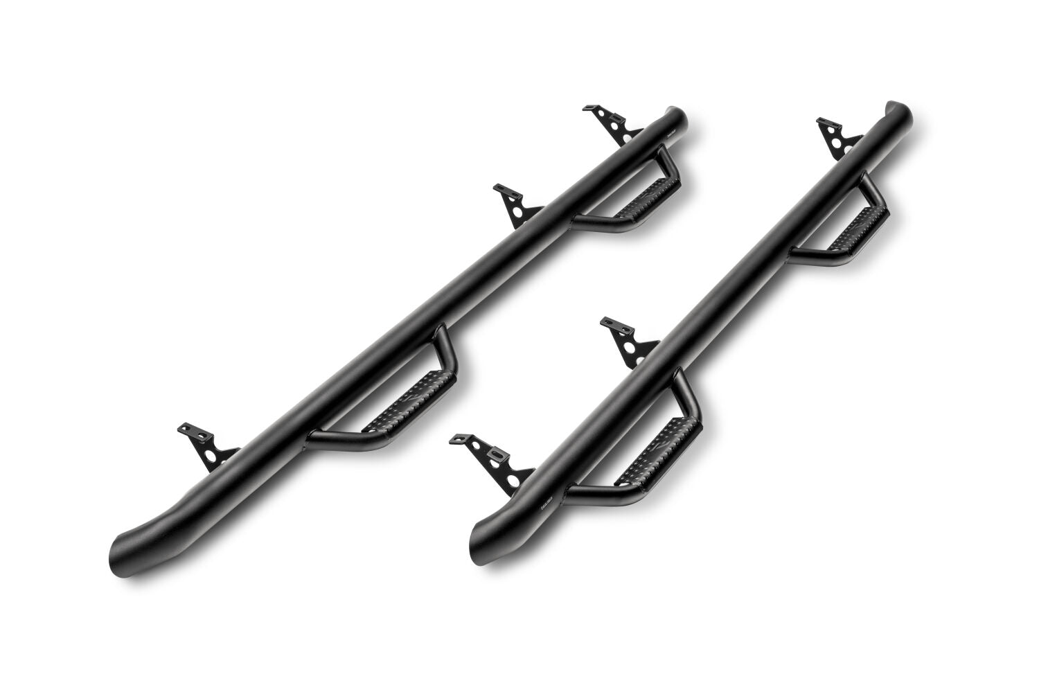 Nerf Step Bar Cab Length (2 Steps per Side) 2017-2026 Ford F-250/F-350/F-450 Crew Cab Textured Black NFab