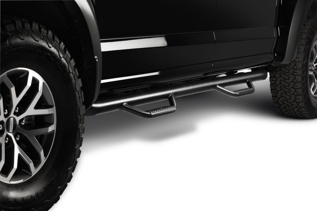 Nerf Step Bar Cab Length (2 Steps per Side) 2017-2026 Ford F-250/F-350/F-450 Crew Cab Textured Black NFab