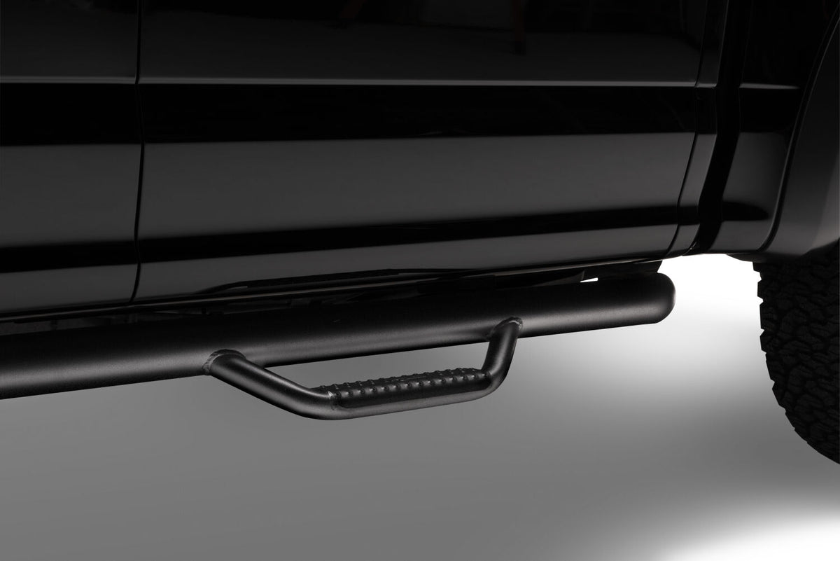 Nerf Step Bar Cab Length (2 Steps per Side) 2017-2026 Ford F-250/F-350/F-450 Crew Cab Textured Black NFab