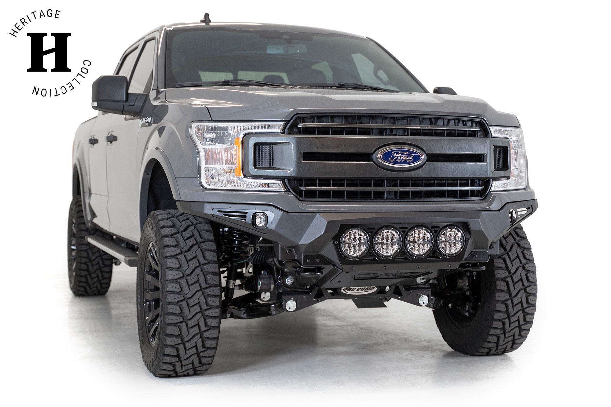 2018-2020 Ford F-150 Bomber Front Bumper Mounts for 4 rigid 360 6 Inch Round Lights Addictive Desert Designs