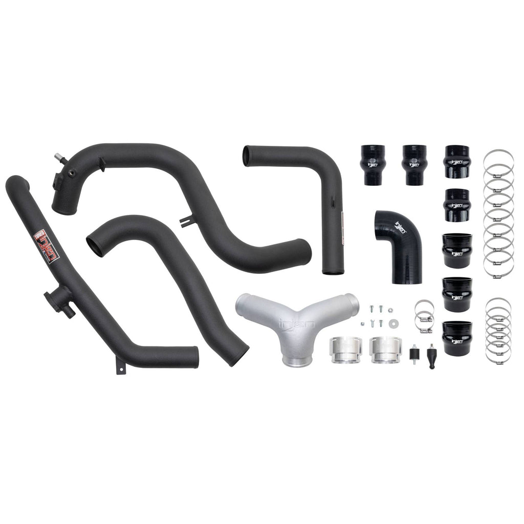 Injen 21-24 Ford Bronco V6-2.7L Twin Turbo SES Intercooler Pipes Wrinkle Black