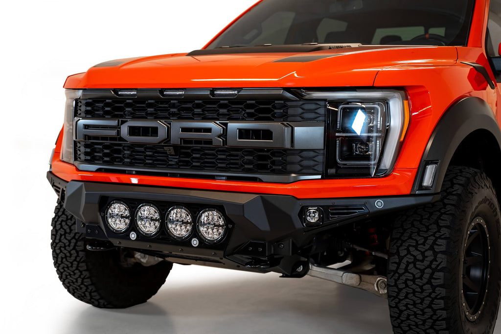 2021+ Ford Raptor Bomber Front Bumper Mounts for 4 rigid 360 6 Inch Round Lights Addictive Desert Designs