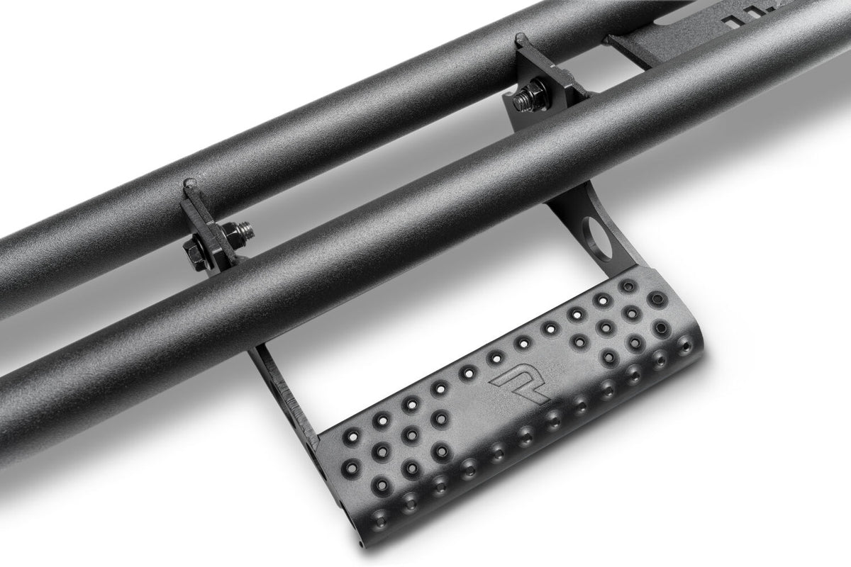 RKR Step System Full Length (1 Step Mount/1 Step per Side) 1.75 Inch Rails 2021-2025 Ford Bronco 2-Dr Textured Black NFab