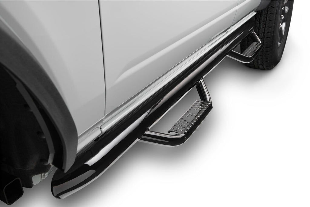 Nerf Step Bar Cab Length (2 Steps per Side) 21-25 Ford Bronco 4 Dr Gloss Black NFab