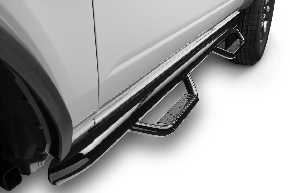 Nerf Step Bar Cab Length (2 Steps per Side) 21-25 Ford Bronco 4 Dr Gloss Black NFab