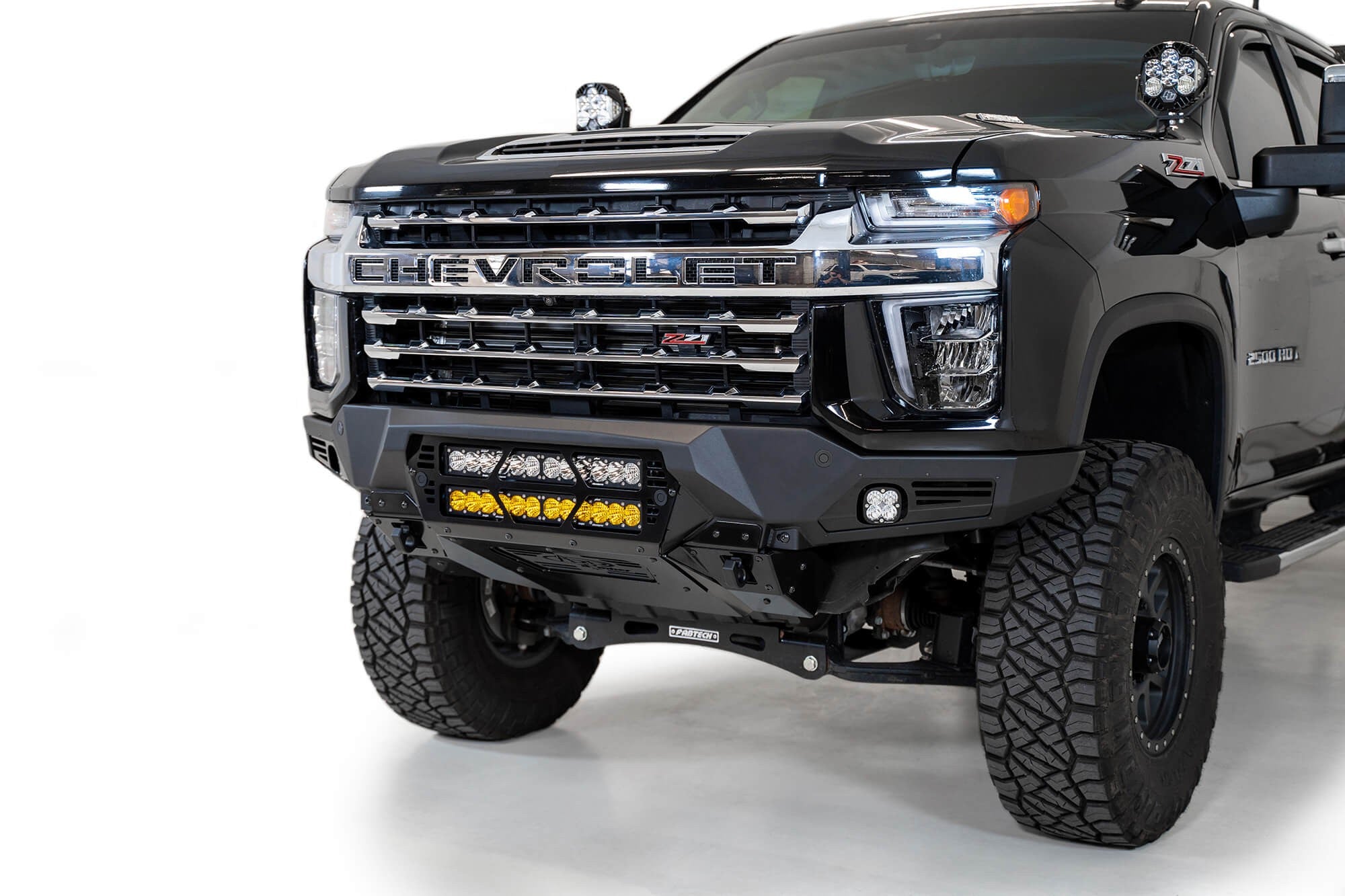 2020-2023 Chevrolet Silverado 2500/3500 Bomber Front Bumper Mounts for two 20 Inch light bars Addictive Desert Designs