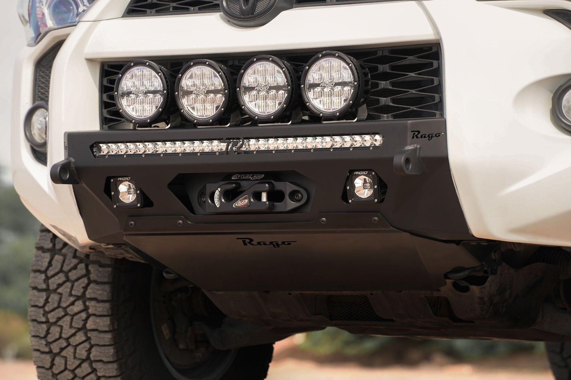 2014-2024 Toyota 4Runner Center Mount Winch Front Bumper Rago Fabrication