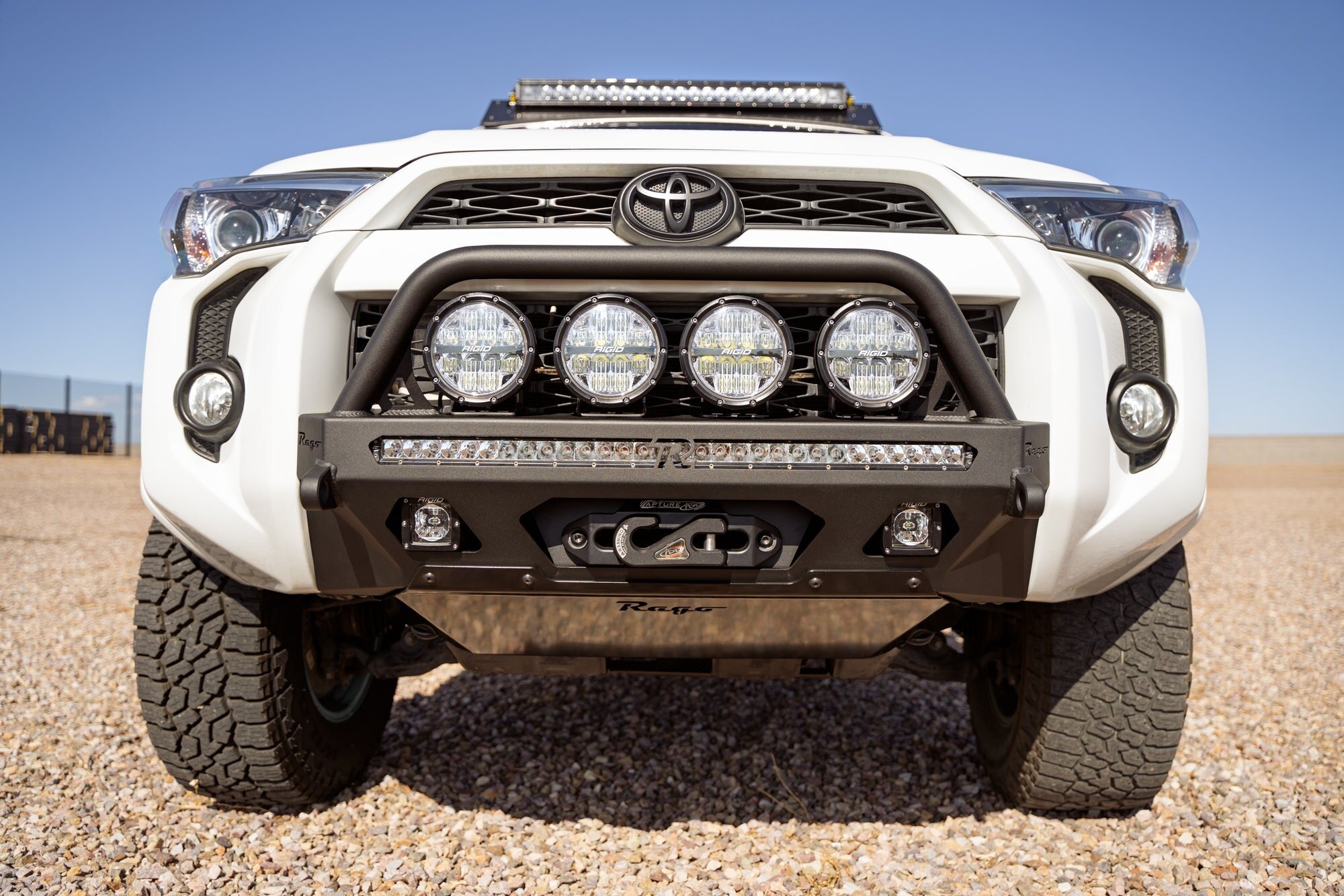 2014-2024 Toyota 4Runner Center Mount Winch Front Bumper with Top Hoop Rago Fabrication