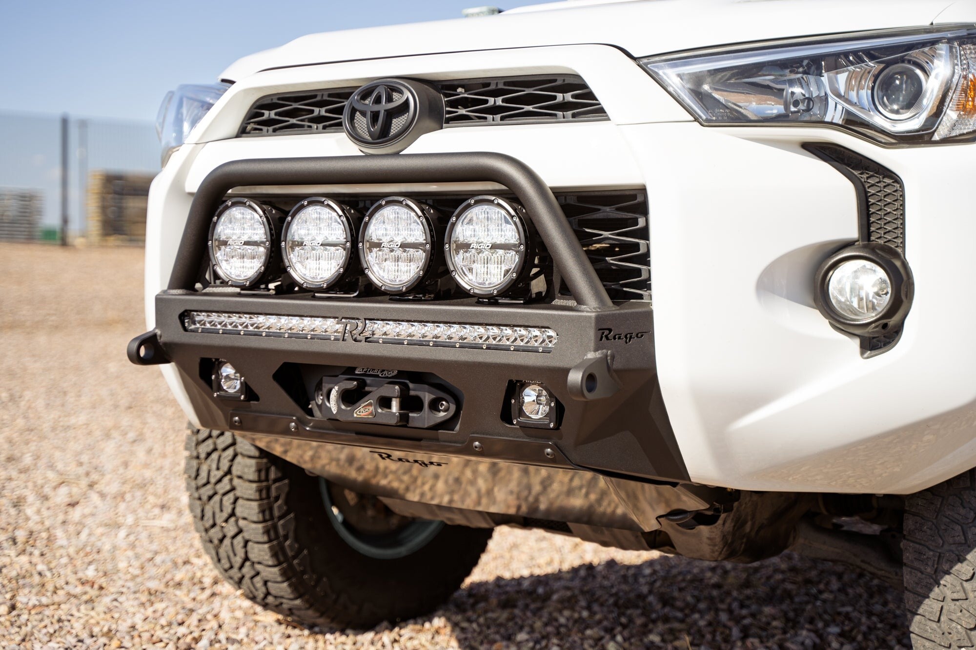 2014-2024 Toyota 4Runner Center Mount Winch Front Bumper with Top Hoop Rago Fabrication