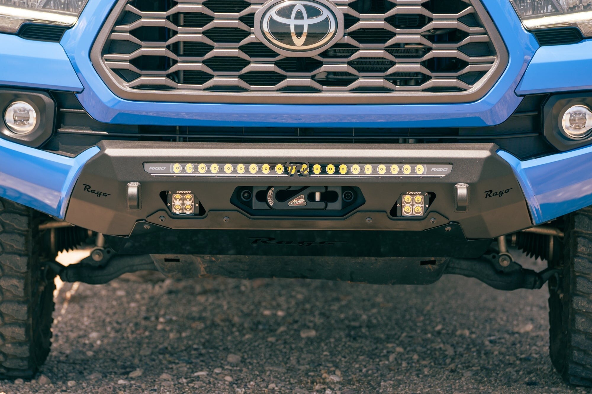 2016-2023 Toyota Tacoma Center Mount Winch Front Bumper Rago Fabrication