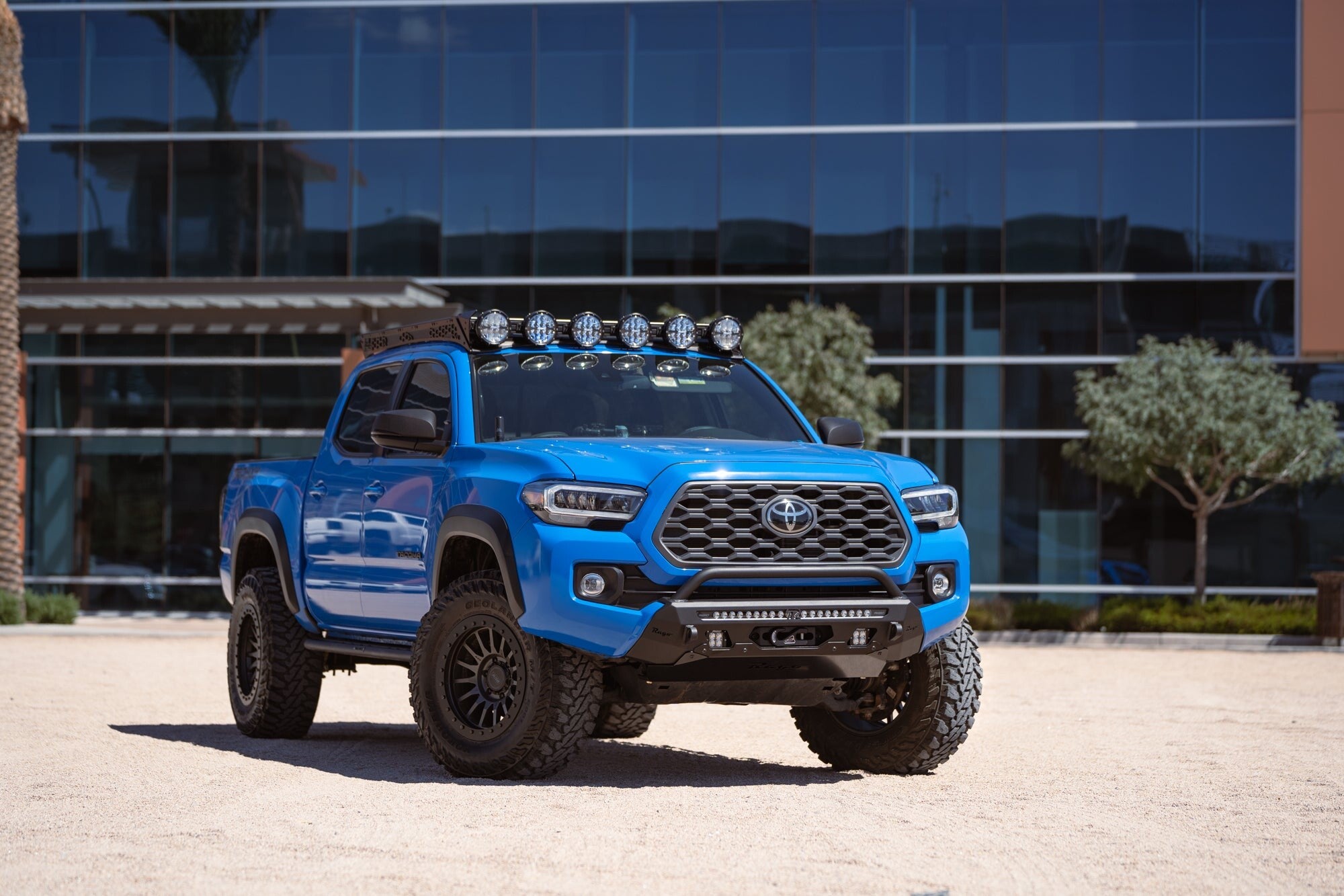 2016-2023 Toyota Tacoma Center Mount Winch Front Bumper w/ Top Hoop Rago Fabrication