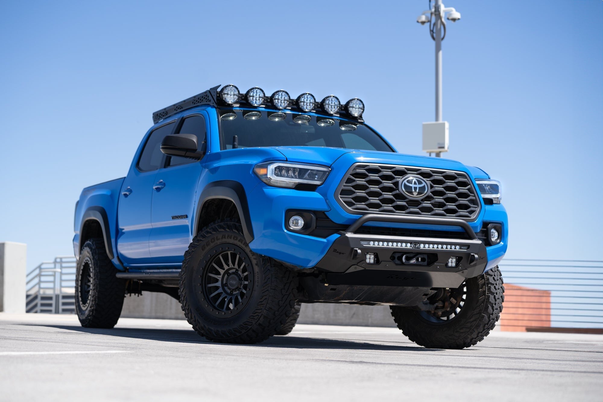 2016-2023 Toyota Tacoma Center Mount Winch Front Bumper w/ Top Hoop Rago Fabrication