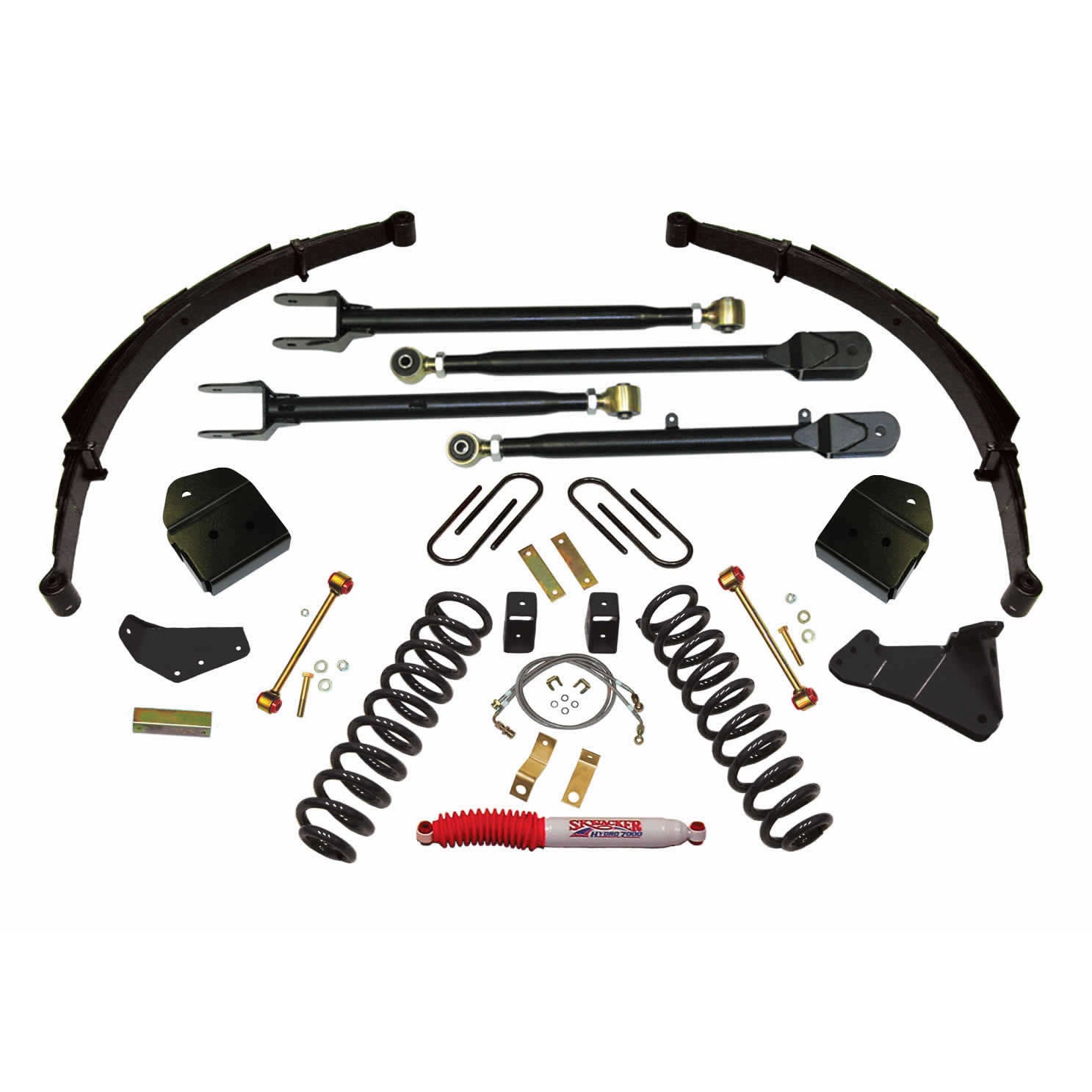 Lift Kit 4 Inch Lift System with Softride Coil Springs 4-Link Conversi