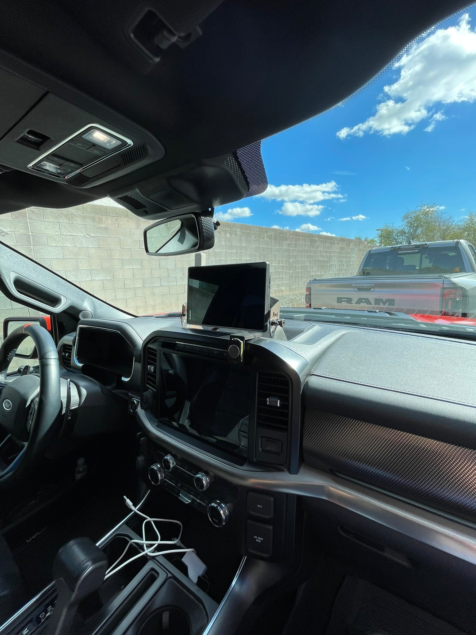 Foutz Motorsports Center Dash Fold Down GPS mount - Garmin TREAD XL 2021-2026 Ford F-150 Raptor 2021-2026 Ford F-150 2023-2026 Ford F-150 Raptor R