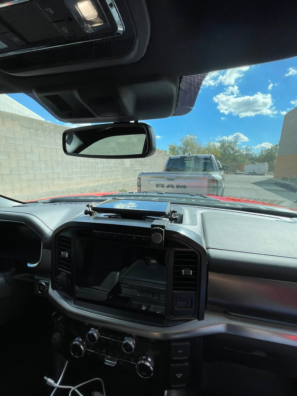 Foutz Motorsports Center Dash Fold Down GPS mount - Garmin TREAD XL 2021-2026 Ford F-150 Raptor 2021-2026 Ford F-150 2023-2026 Ford F-150 Raptor R