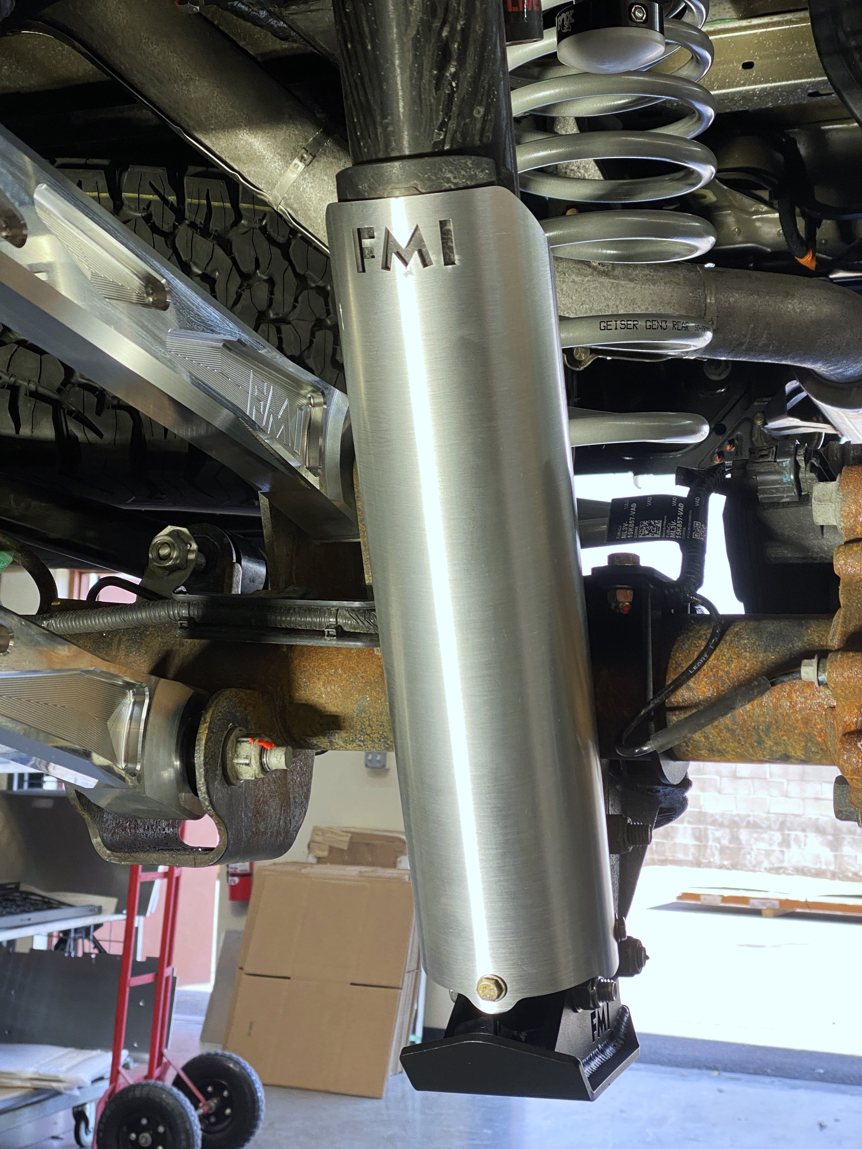 Foutz Motorsports Full Length Aluminum Shock Guard REPLACEMENT / for Rear Shock - SINGLE 2023-2026 Ford F-150 Raptor R 2017-2023 Ford F-150 Raptor