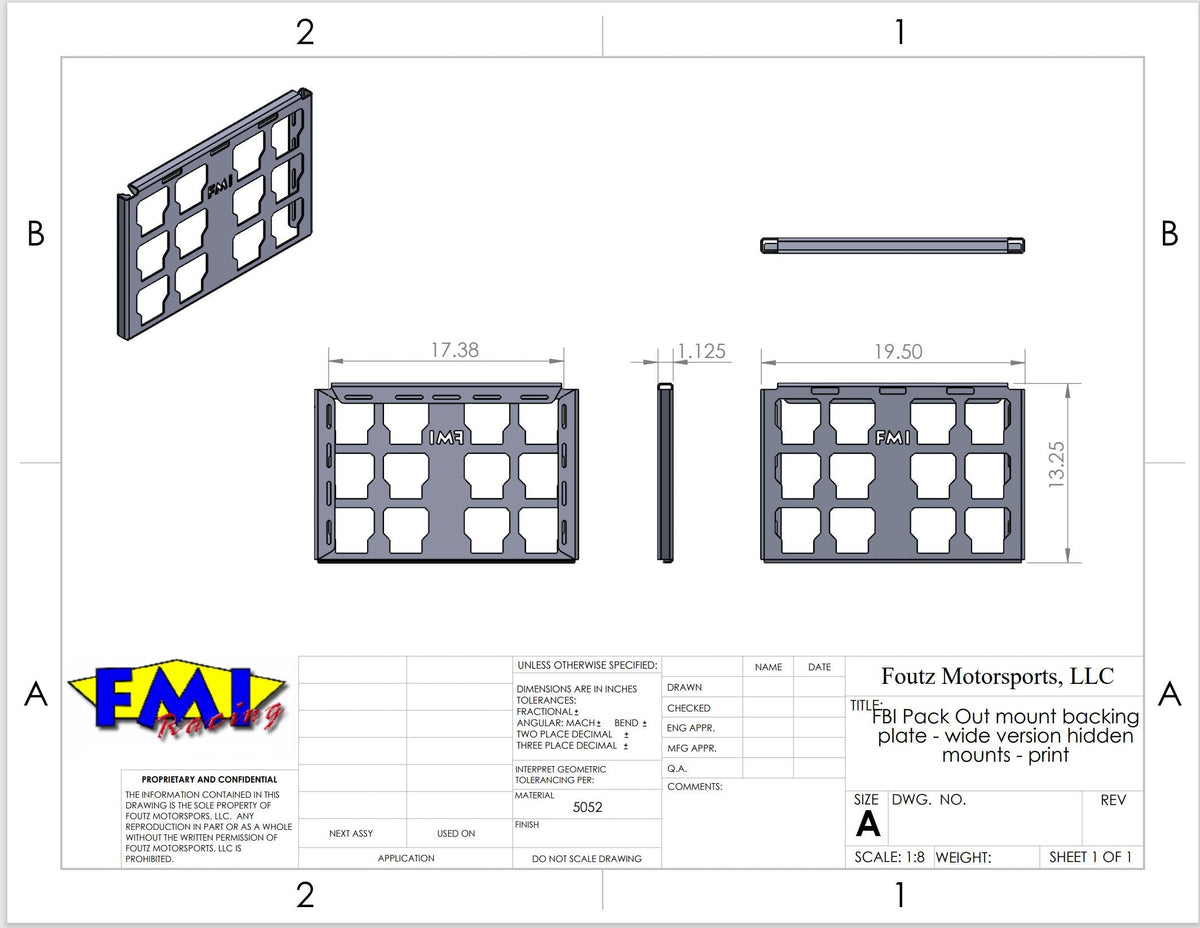 Foutz Motorsports PACKOUT Storage Universal Mounting Plate