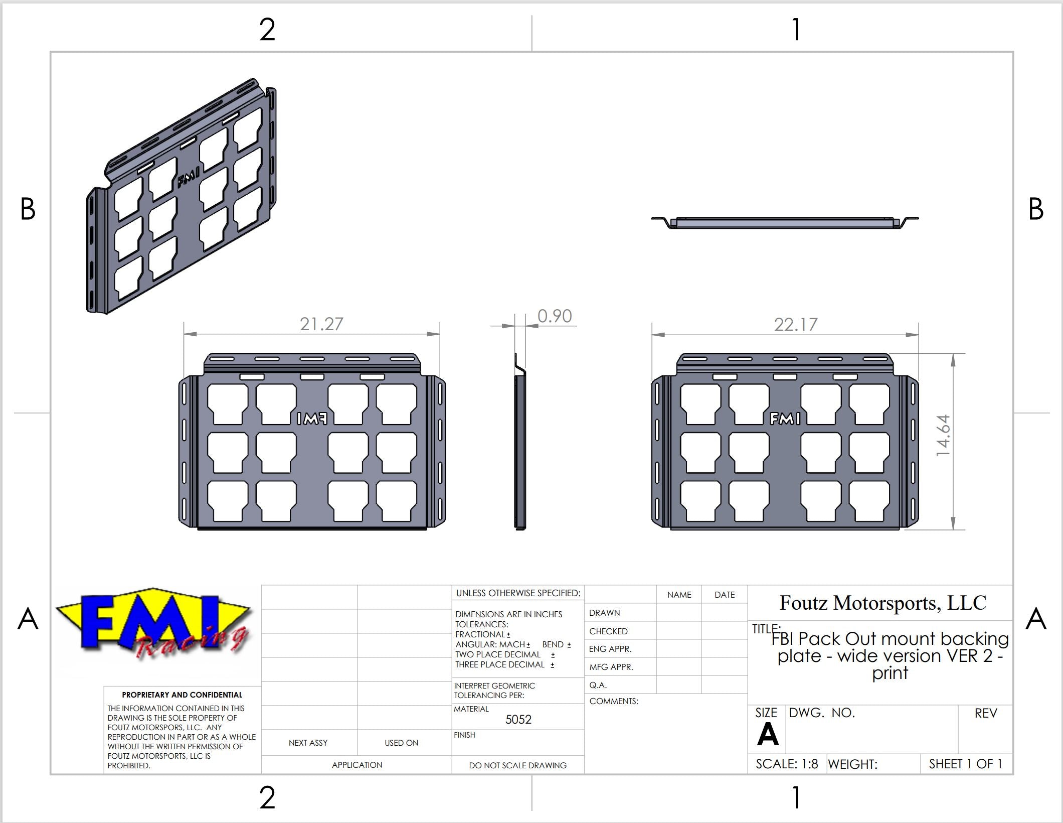 Foutz Motorsports PACKOUT Storage Universal Mounting Plate