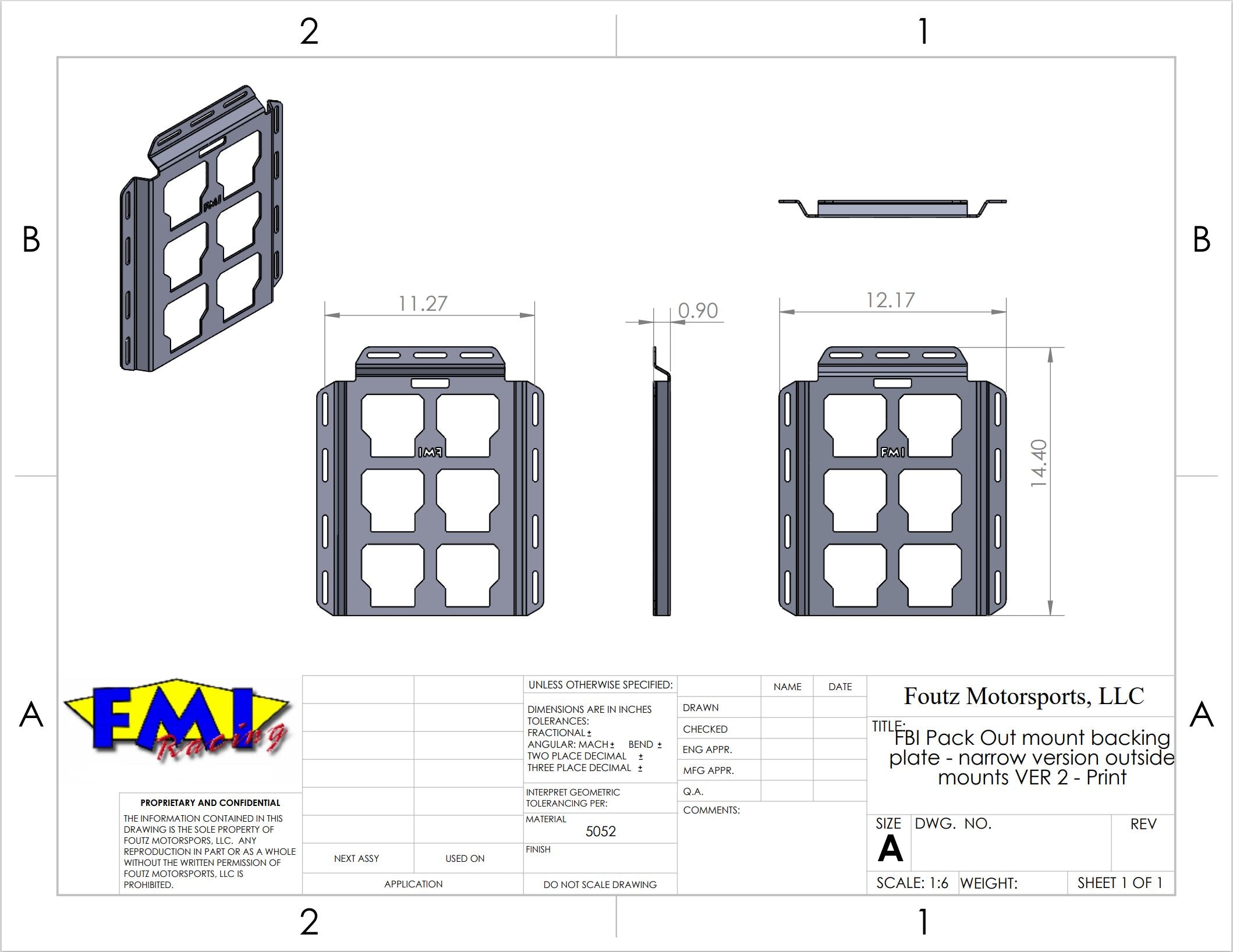 Foutz Motorsports PACKOUT Storage Universal Mounting Plate