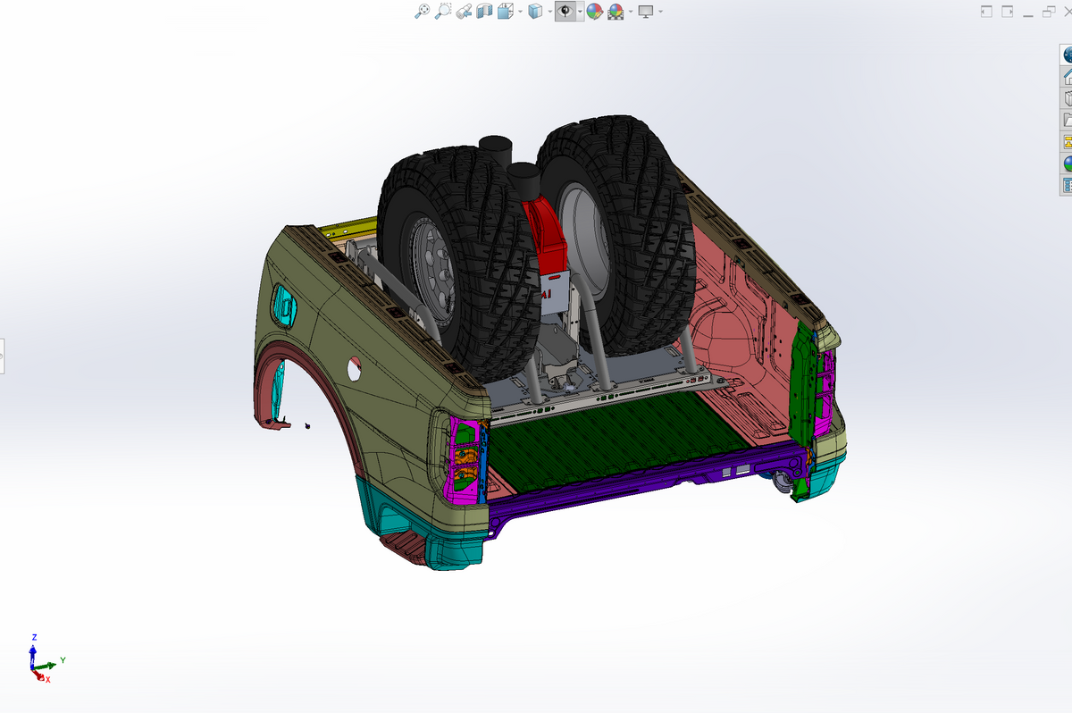 Foutz Motorsports Modular Bed Organizer 2024 Ford Ranger Raptor