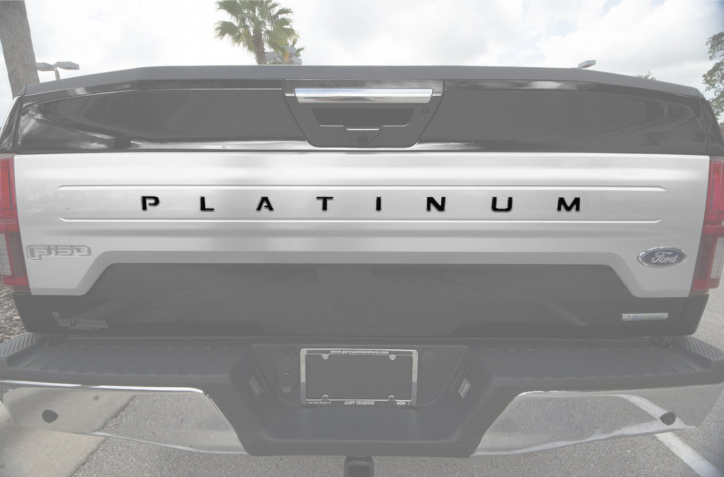 Tailgate Letter Inserts Fits 2018-2020 Ford F-150 Platinum