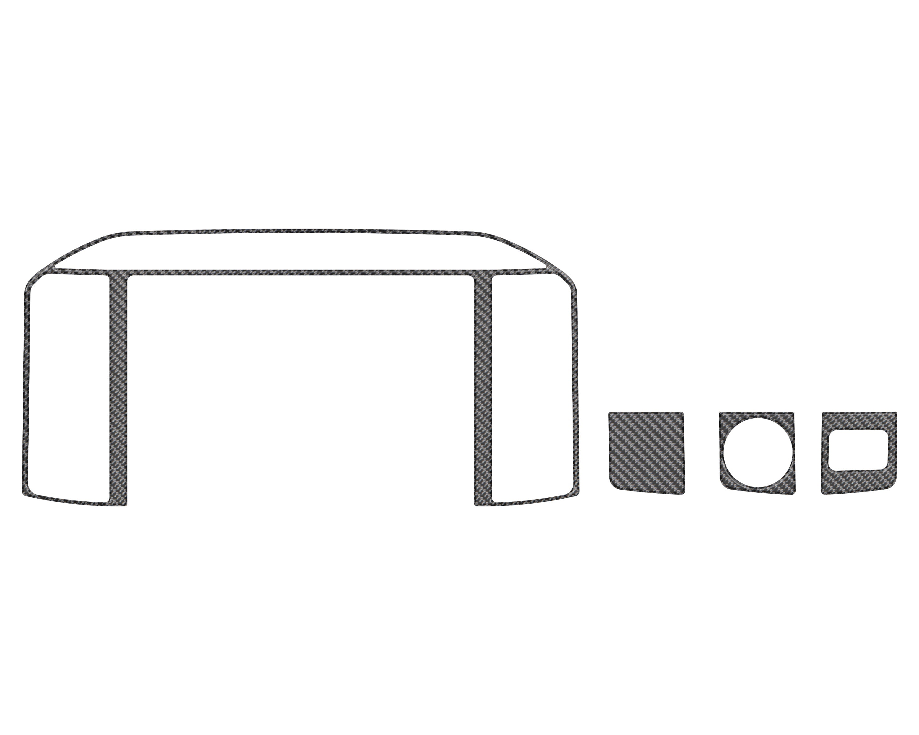 Navigation Screen Accent Trim Fits 2021-2026 Ford F-150