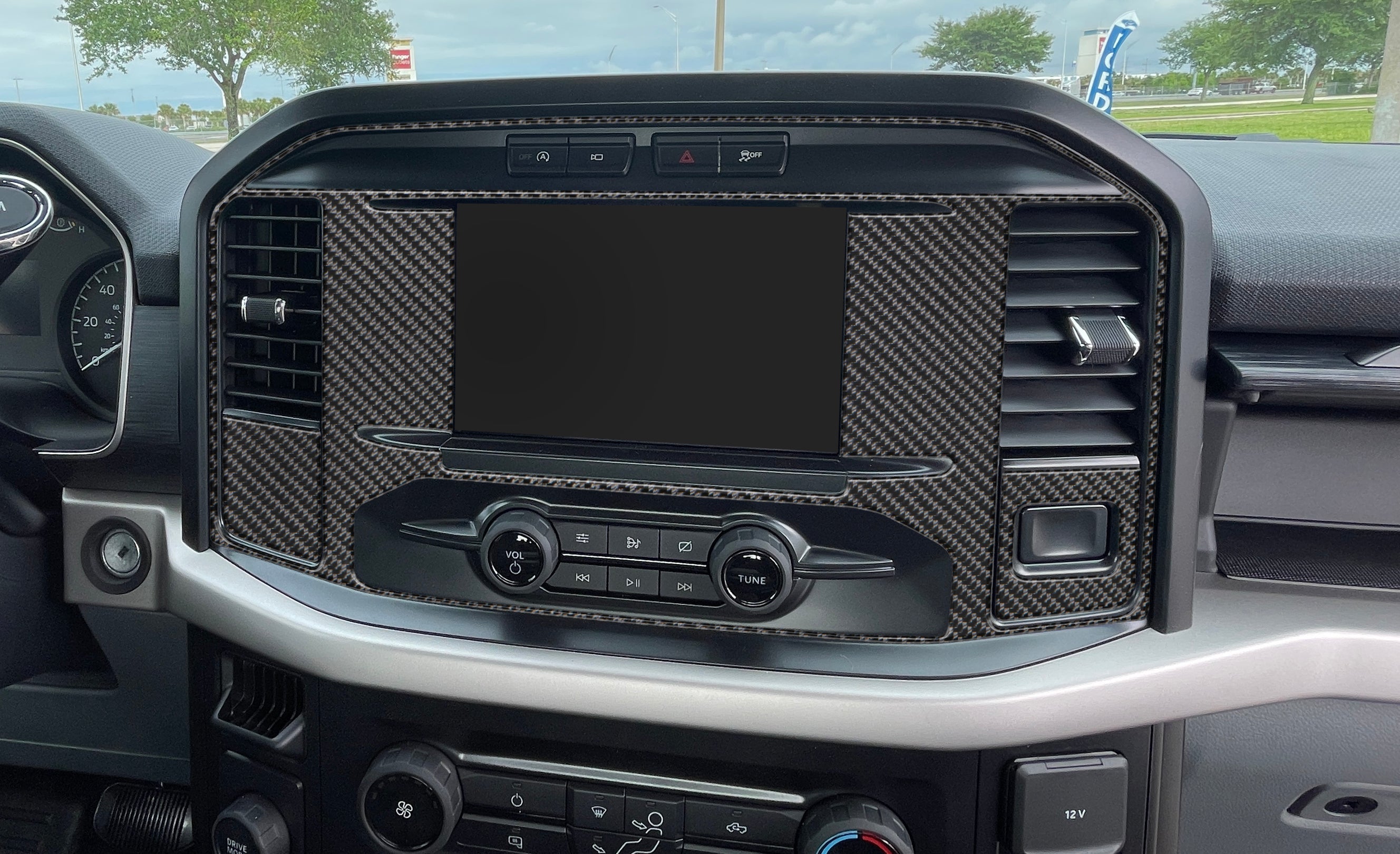 Navigation Screen Accent Trim Fits 2021-2026 Ford F-150