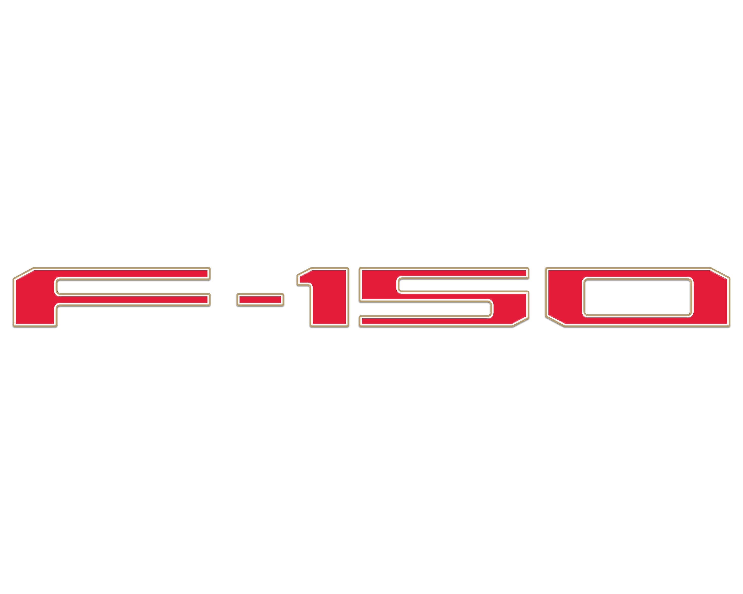 Football Themed Tailgate Letter Inserts Fits 2021-2026 Ford F-150
