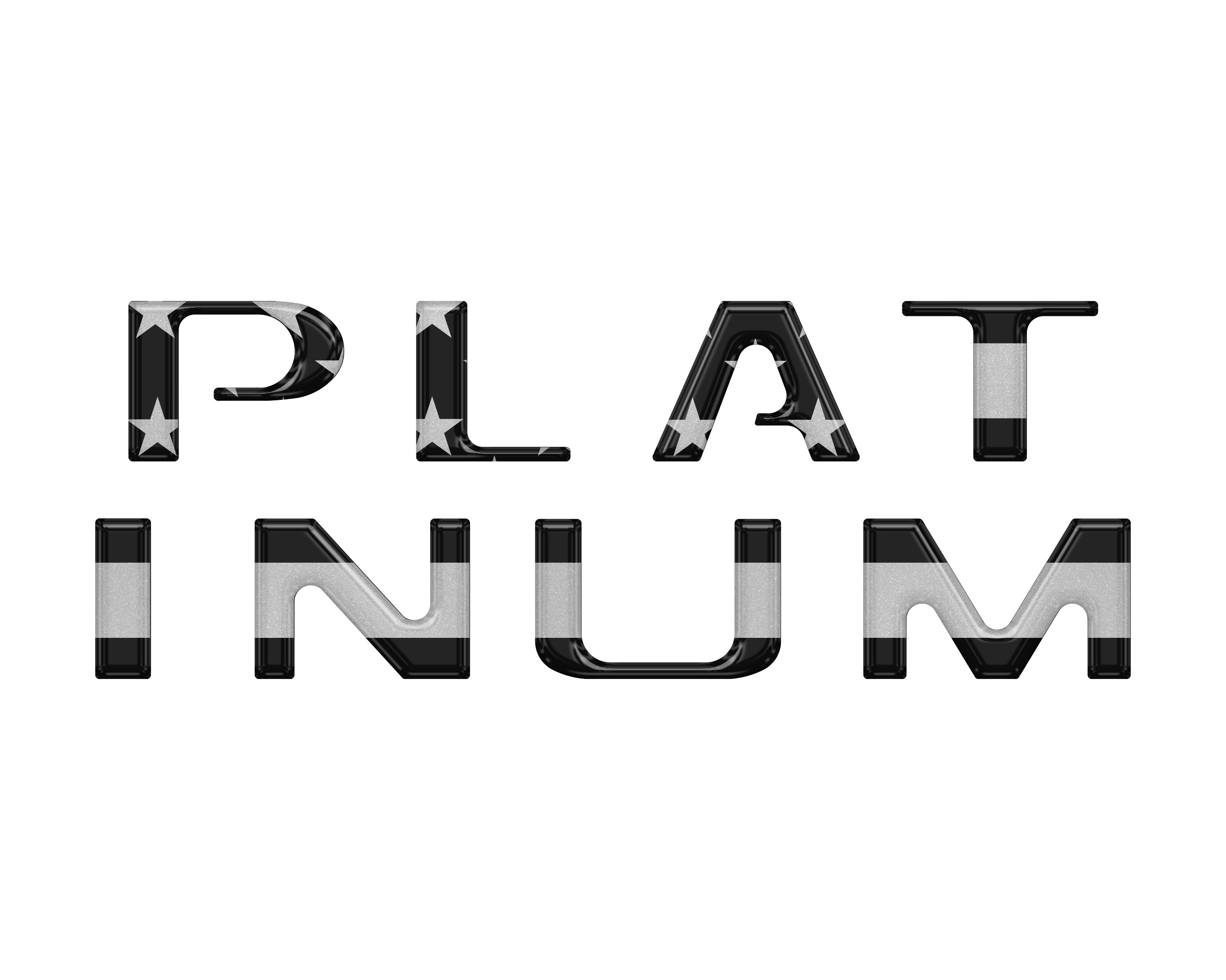 Tailgate Letter Inserts Fits 2018-2020 Ford F-150 Platinum