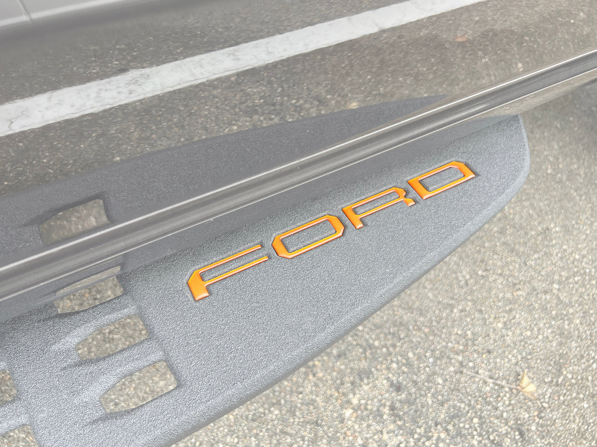 Tremor/Raptor Running Board Letter Inserts Fits 2025-2026 Ford F-150