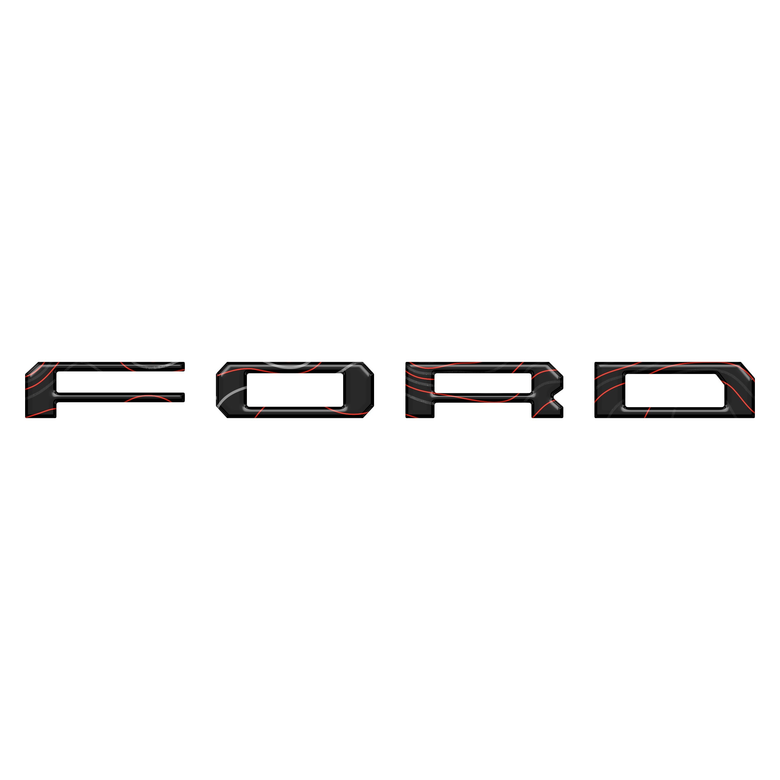 Inner Tailgate Letter Inserts Fits 2022-2026 Ford F-150 Lightning