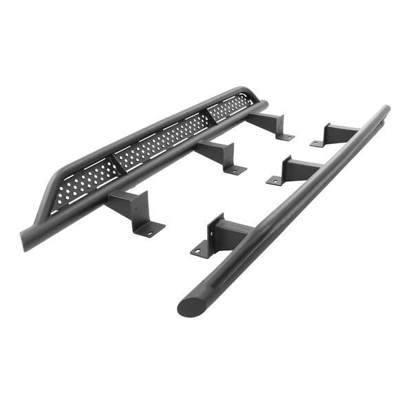 Frame Mounted Steel Sliders Textured Black 2024-2026 Toyota Tacoma Go Rhino
