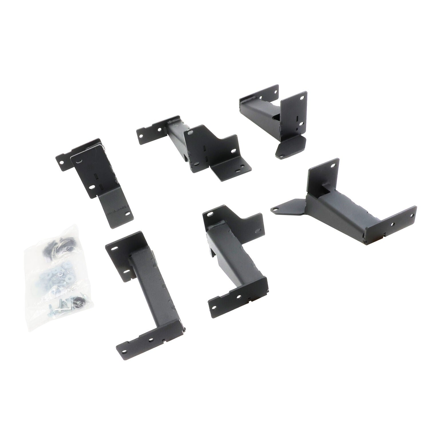 Dominator Xtreme D6 SideSteps With Frame Mounted Bracket Kit Textured Black 2014-2024 Toyota 4Runner Go Rhino