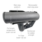 Dominator Xtreme DT SideSteps With Frame Mounted Bracket Kit Textured Black 2020-2025 Jeep Gladiator Go Rhino