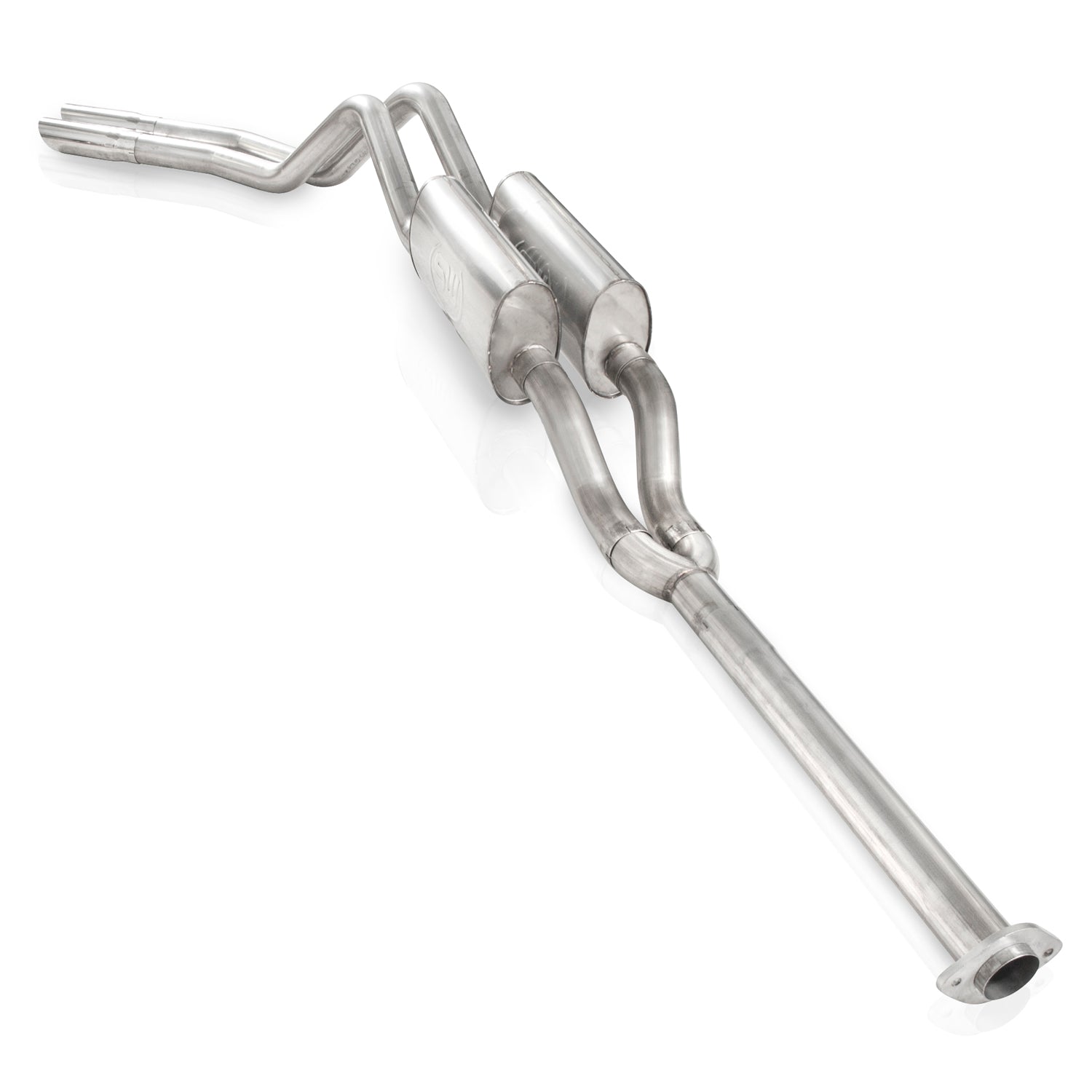 Stainless Works Catback Exhaust Factory Connect SuperCrew Behind Tire Exit Polished Tips 15-16 Ford F-150