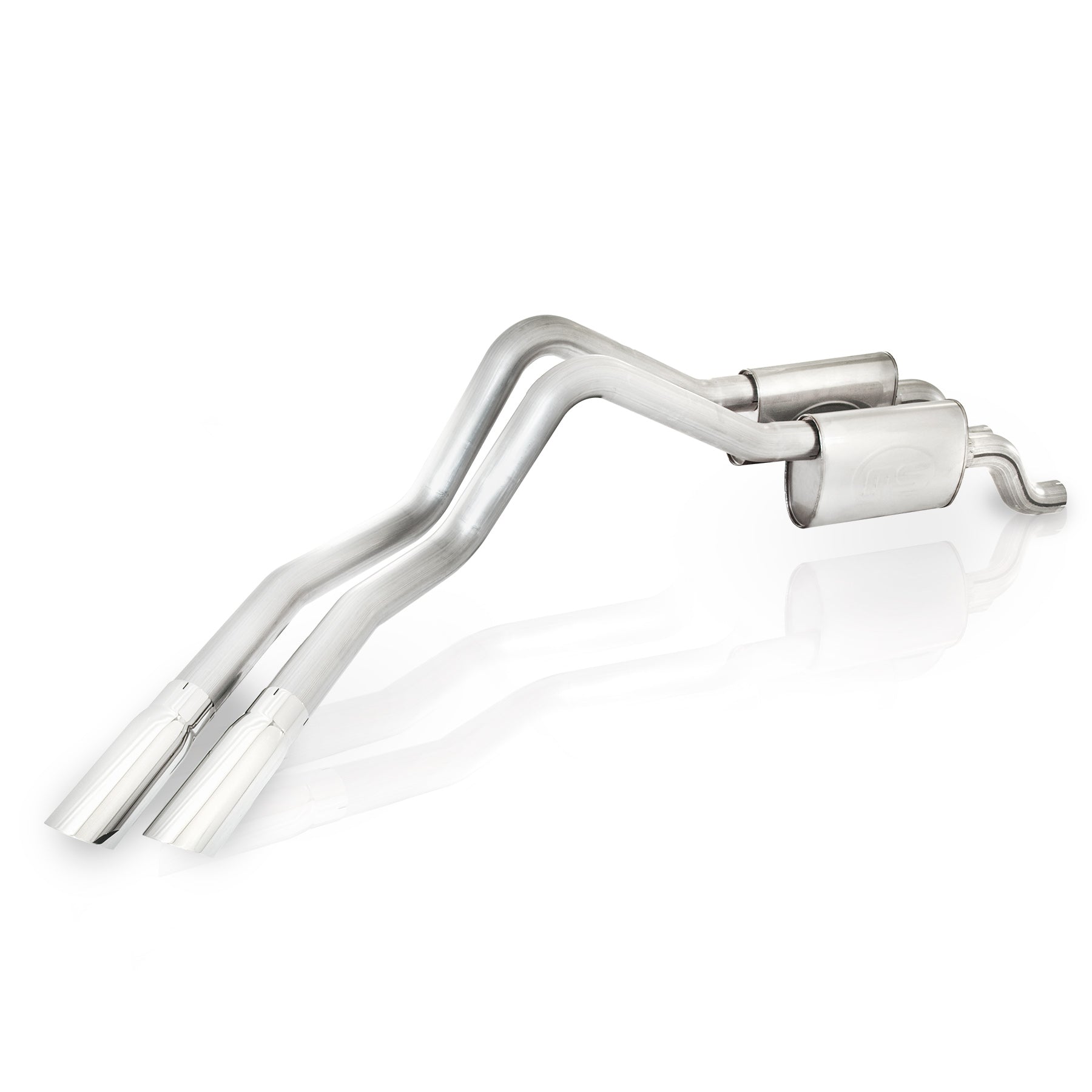 Stainless Works Catback Exhaust Performance Connect SuperCrew Behind Tire Exit Polished Tips 15-16 Ford F-150