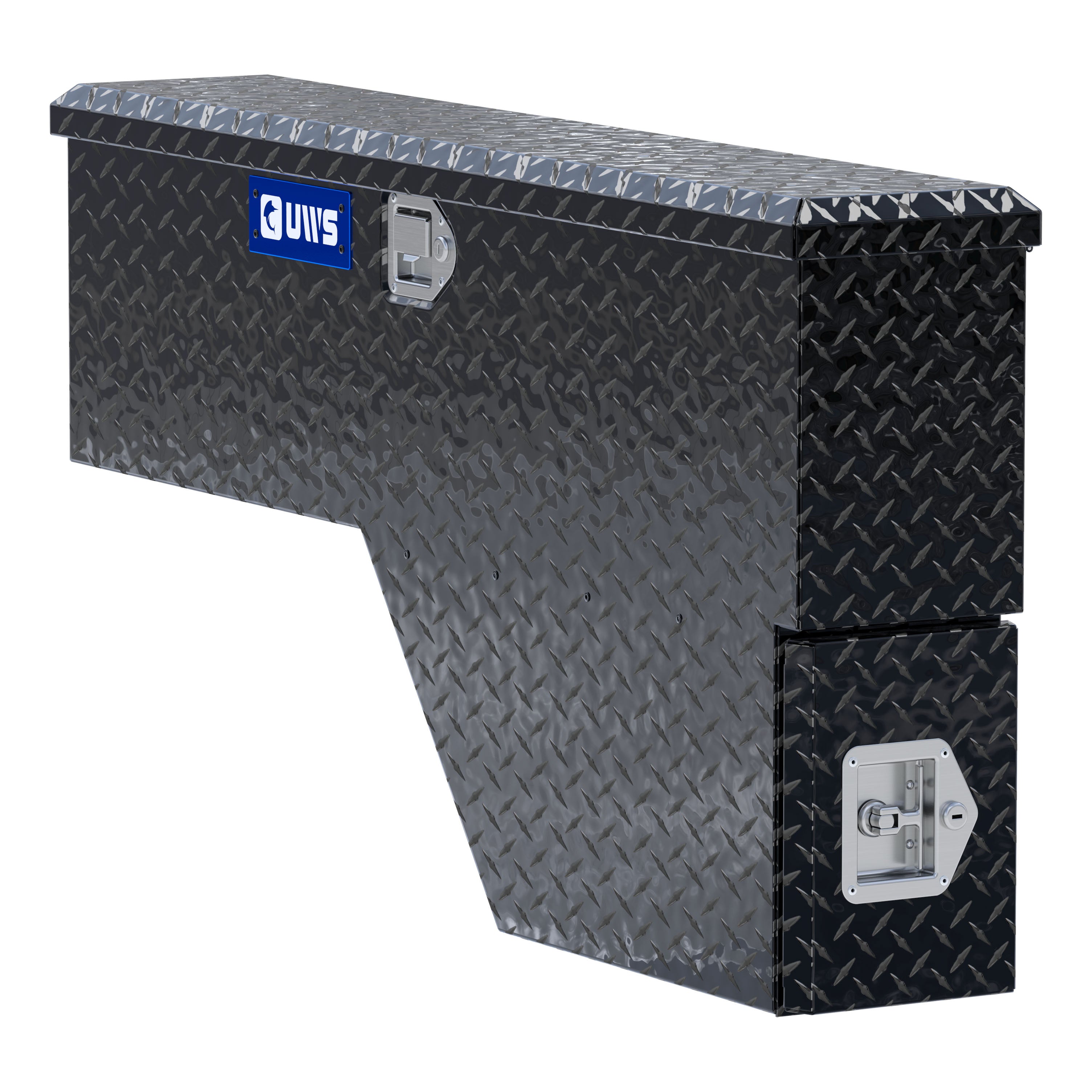 UWS FW-48-DS-D-BLK Gloss Black Aluminum 48" Driver-Side Wheel Well Tool Box (LTL Shipping Only)
