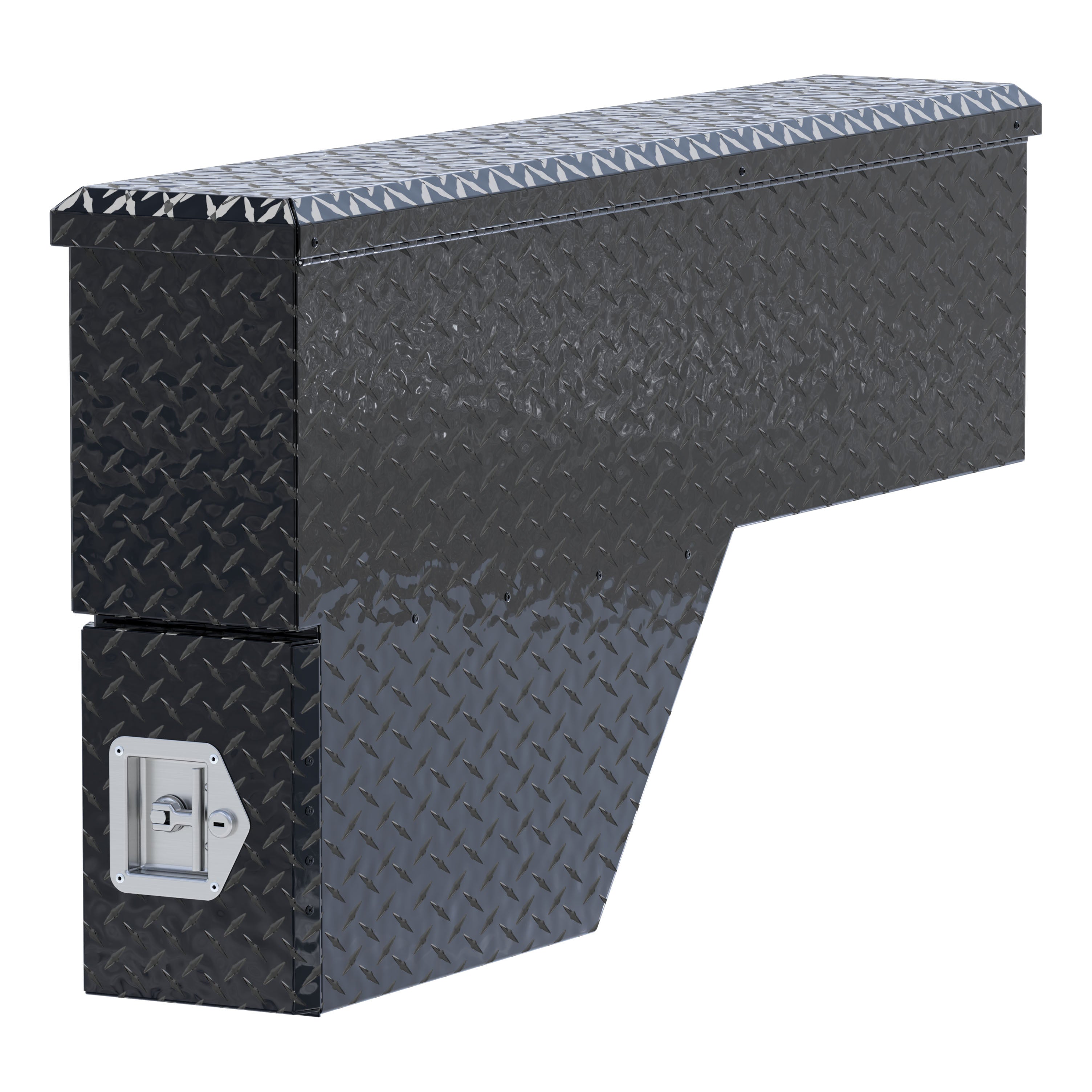 UWS FW-48-DS-D-BLK Gloss Black Aluminum 48" Driver-Side Wheel Well Tool Box (LTL Shipping Only)