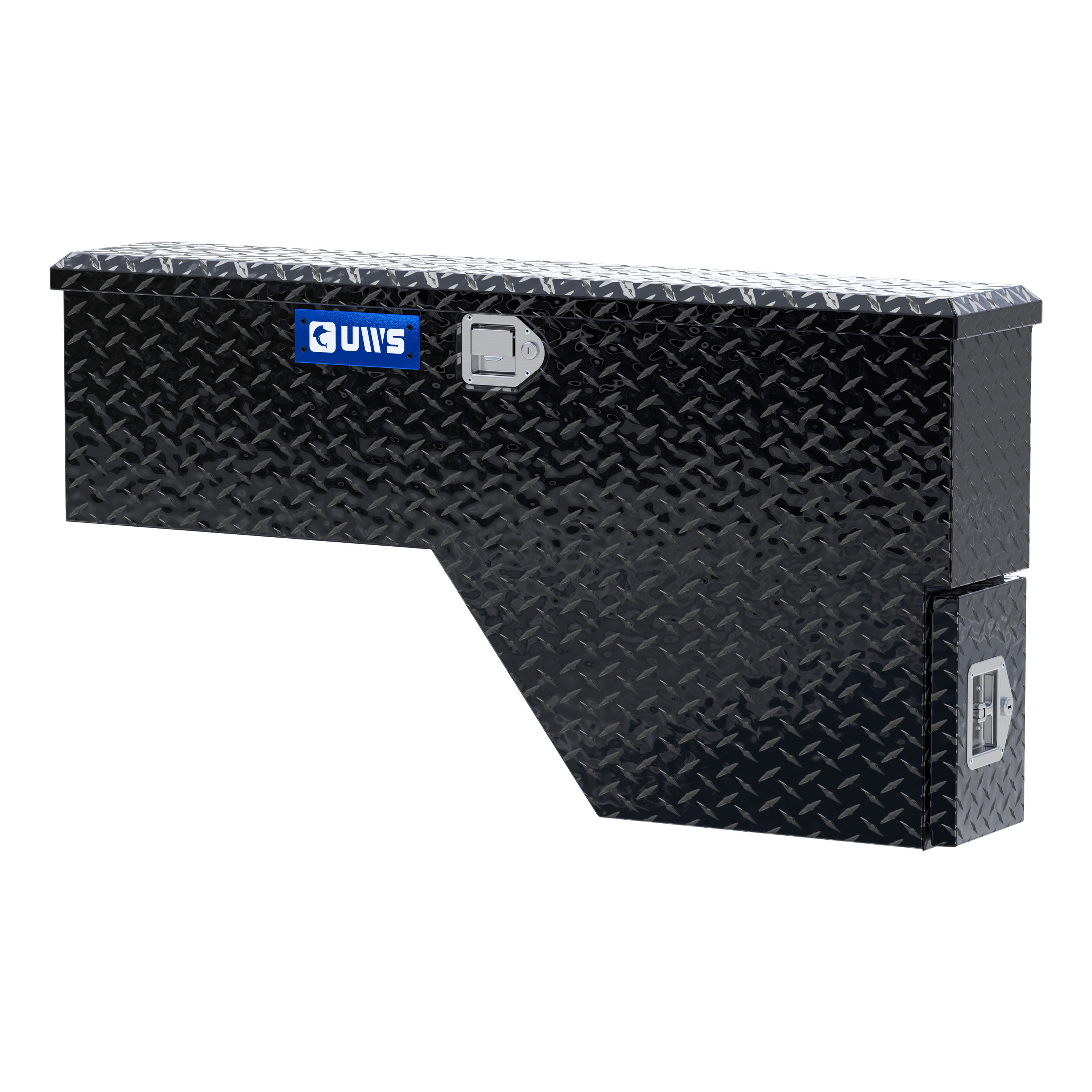 UWS FW-48-DS-D-BLK Gloss Black Aluminum 48" Driver-Side Wheel Well Tool Box (LTL Shipping Only)