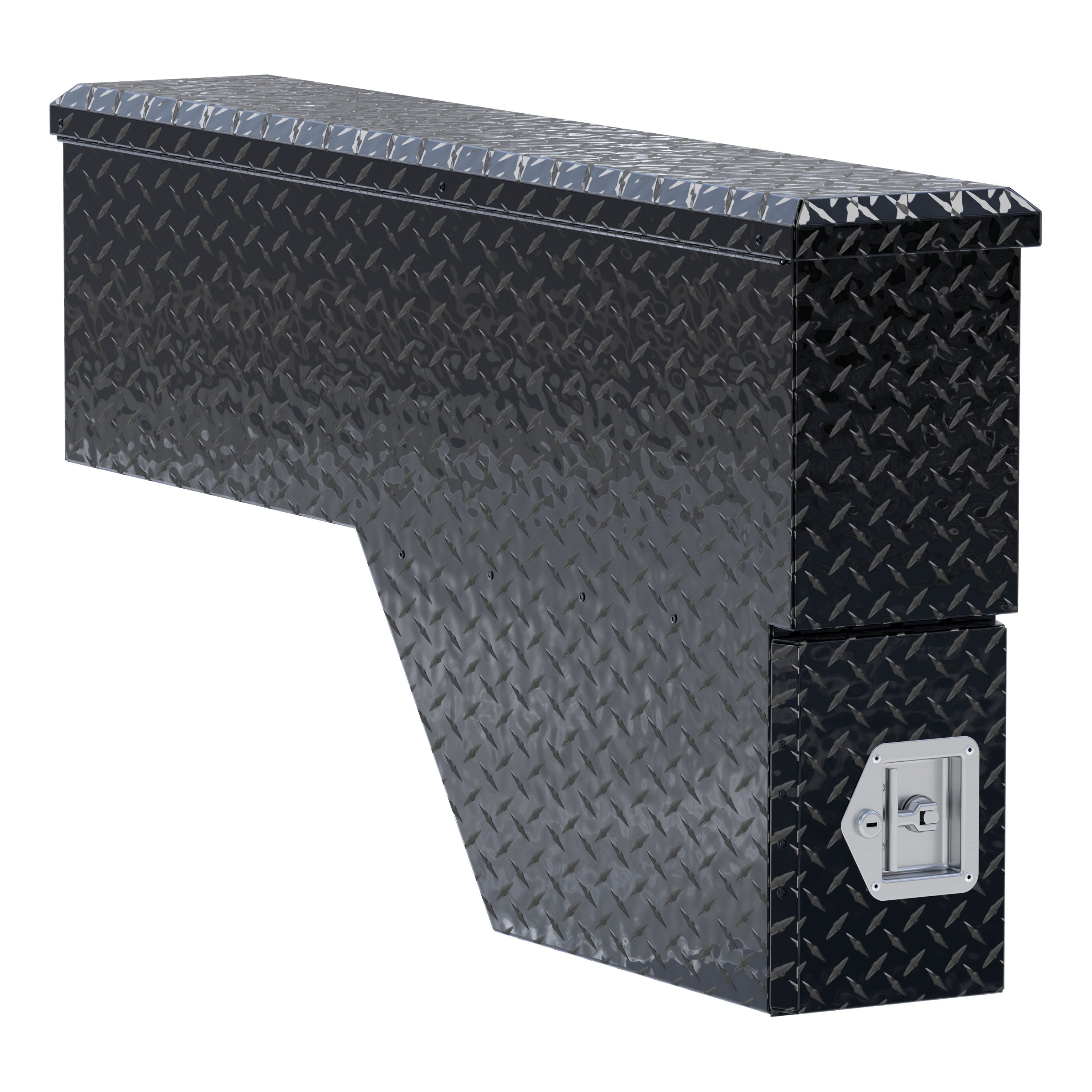 UWS FW-48-DS-P-BLK Gloss Black Aluminum 48" Passenger Wheel Well Tool Box (LTL Shipping Only)