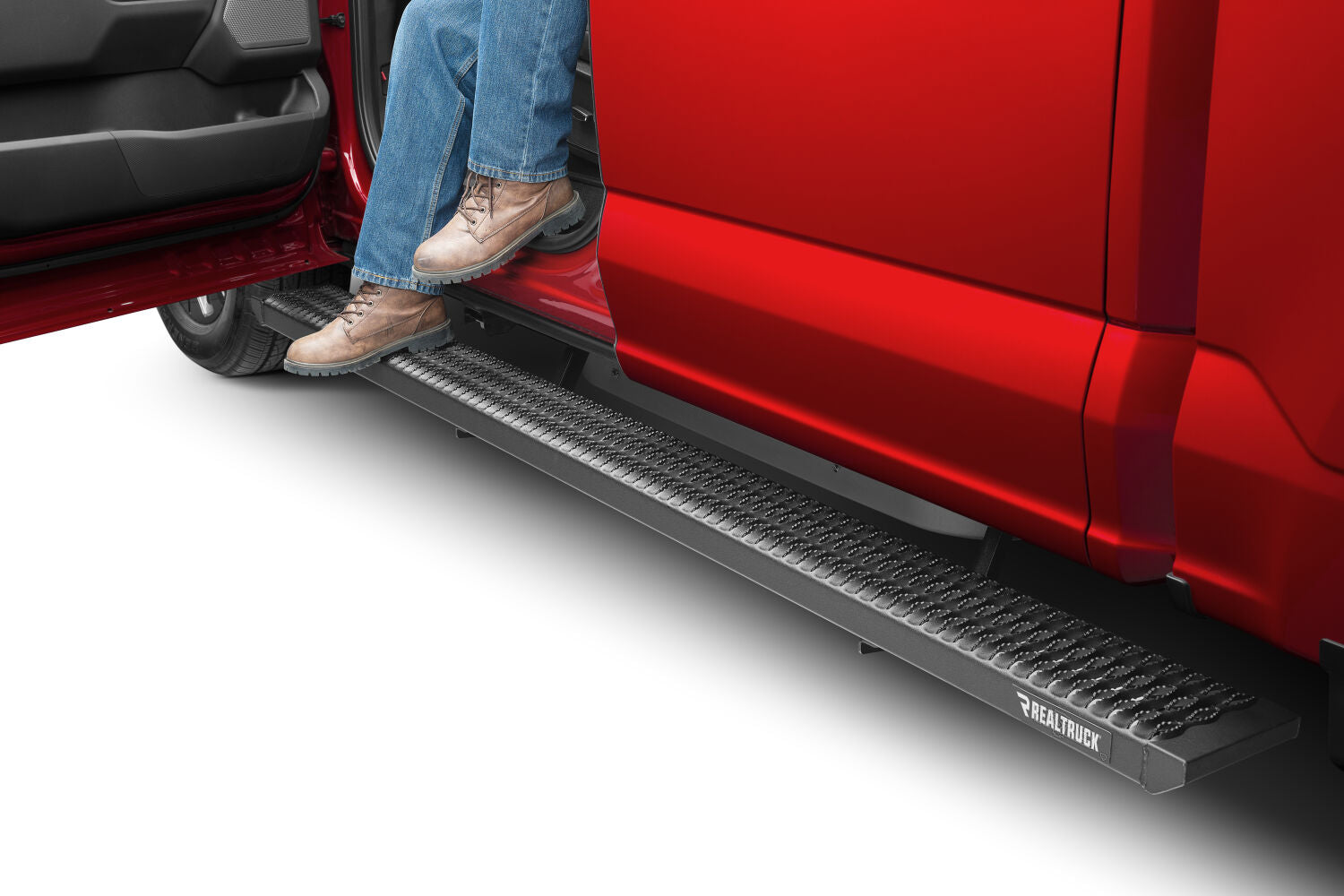 Growler Step System Cab Length (1 Step per Side) 7 Inch Board 1999-2016 Ford F-250/350/450 SuperCab Textured Black NFab