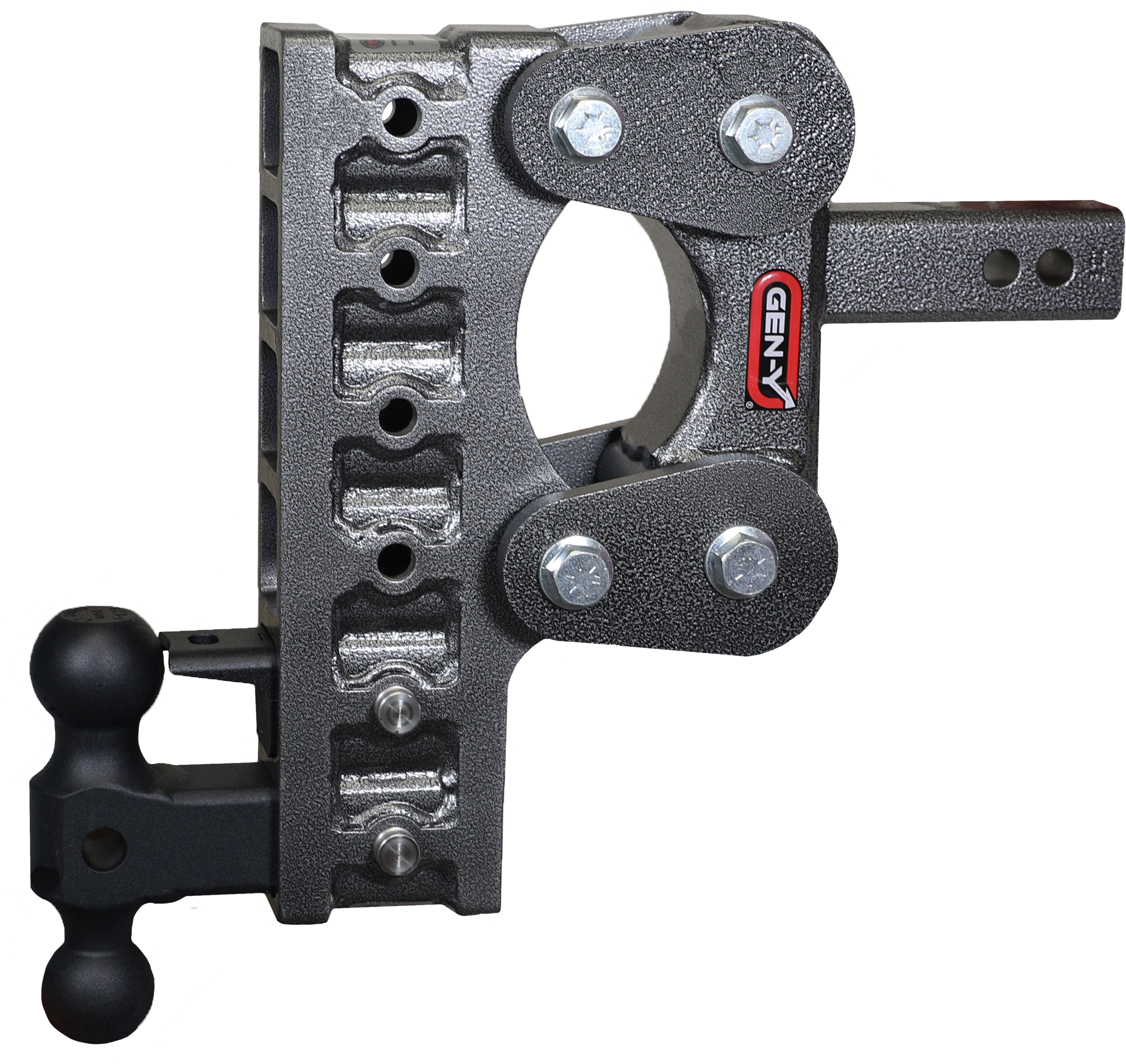 GEN-Y Hitch BOSS TORSION-FLEX 2" Shank 10" Drop 1.1K TW 10K Hitch & Dual-Ball & Pintle Lock