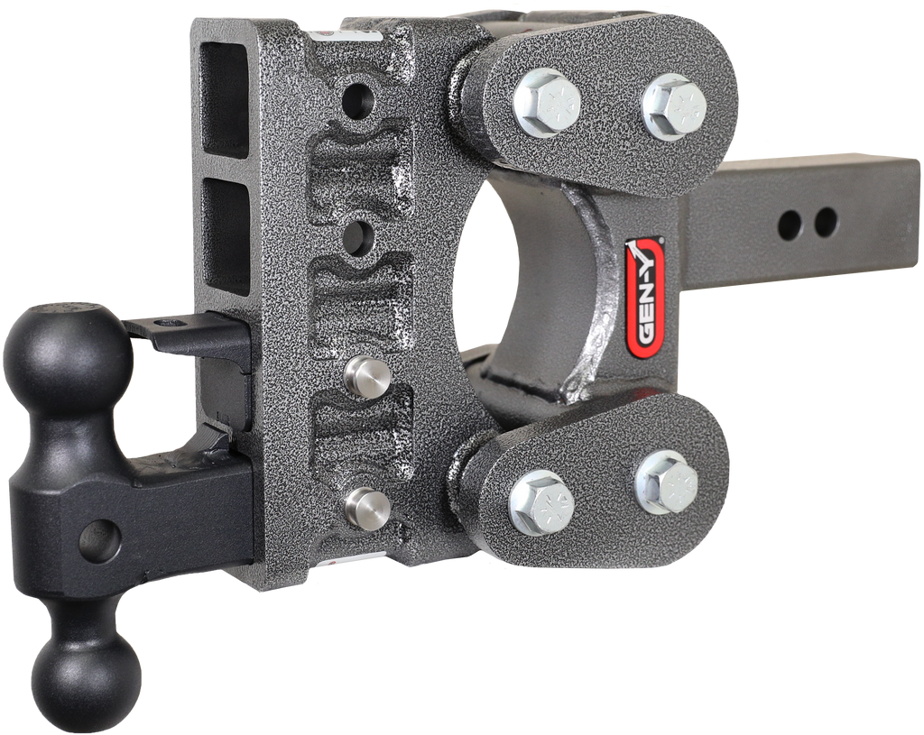 GEN-Y Hitch BOSS TORSION-FLEX 2.5" Shank 5" Drop 1.7K TW 16K Hitch & Dual-Ball & Pintle Lock