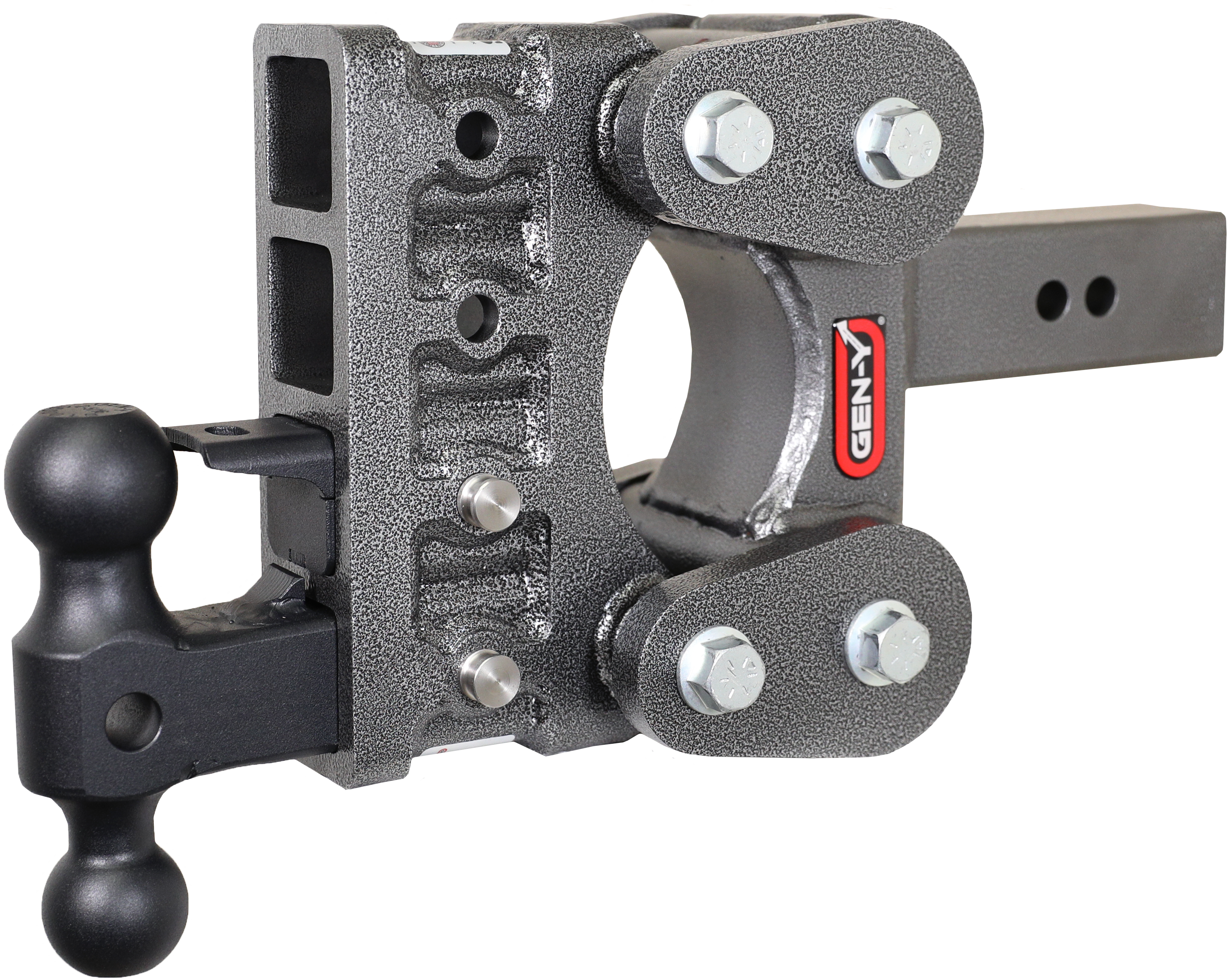 GEN-Y Hitch BOSS TORSION-FLEX 2.5" Shank 5" Drop 1.7K TW 16K Hitch & Dual-Ball & Pintle Lock