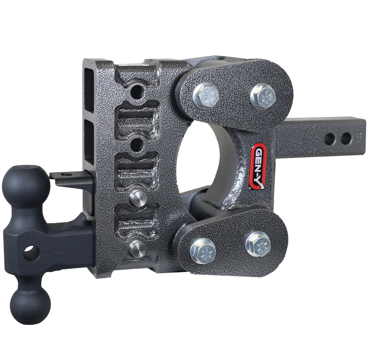 GEN-Y Hitch BOSS TORSION-FLEX 2" Shank 5" Drop 1.7K TW 16K Hitch & Dual-Ball & Pintle Lock