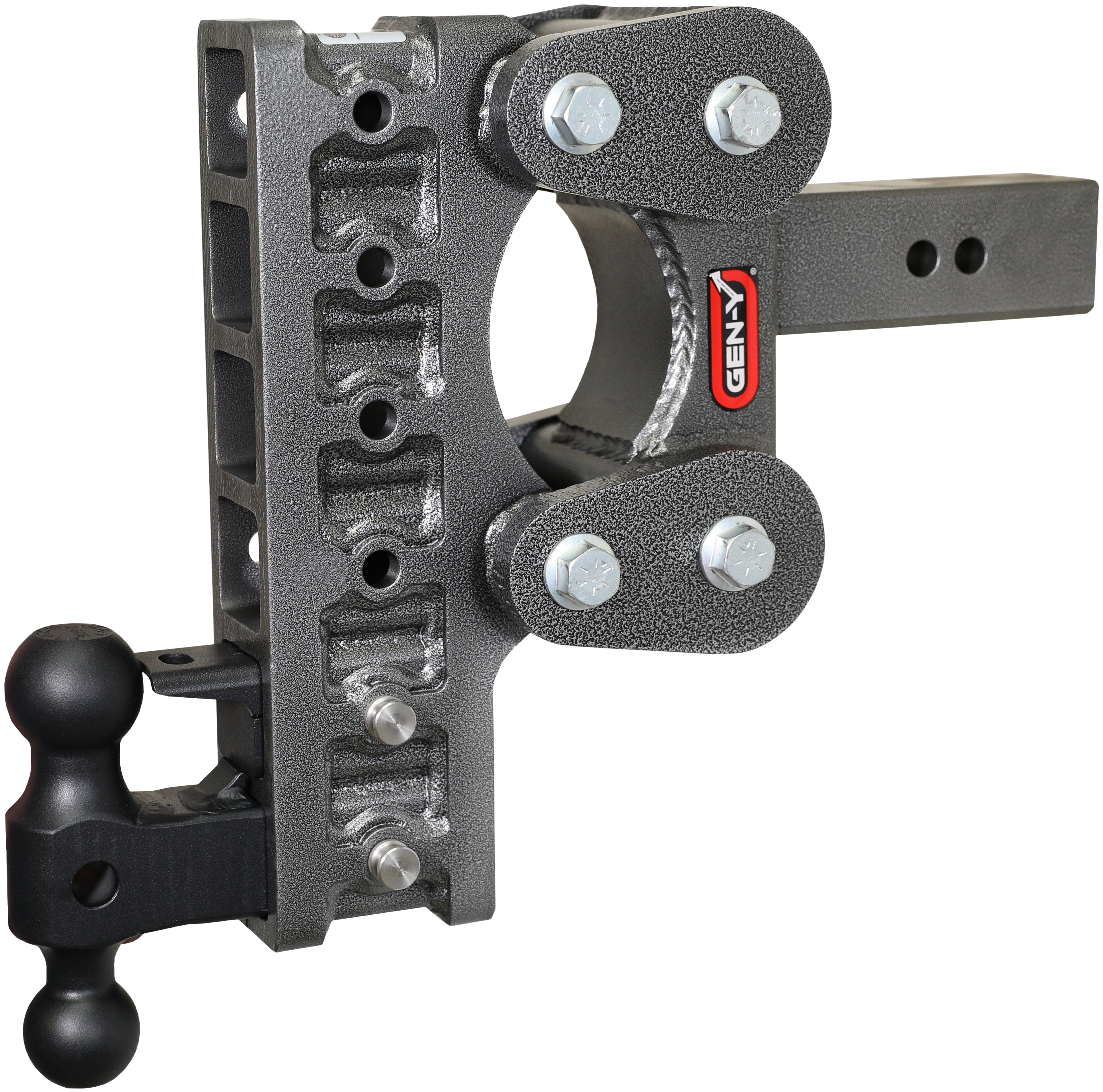 GEN-Y Hitch BOSS TORSION-FLEX 2" Shank 10" Drop 1.7K TW 16K Hitch & Dual-Ball & Pintle Lock