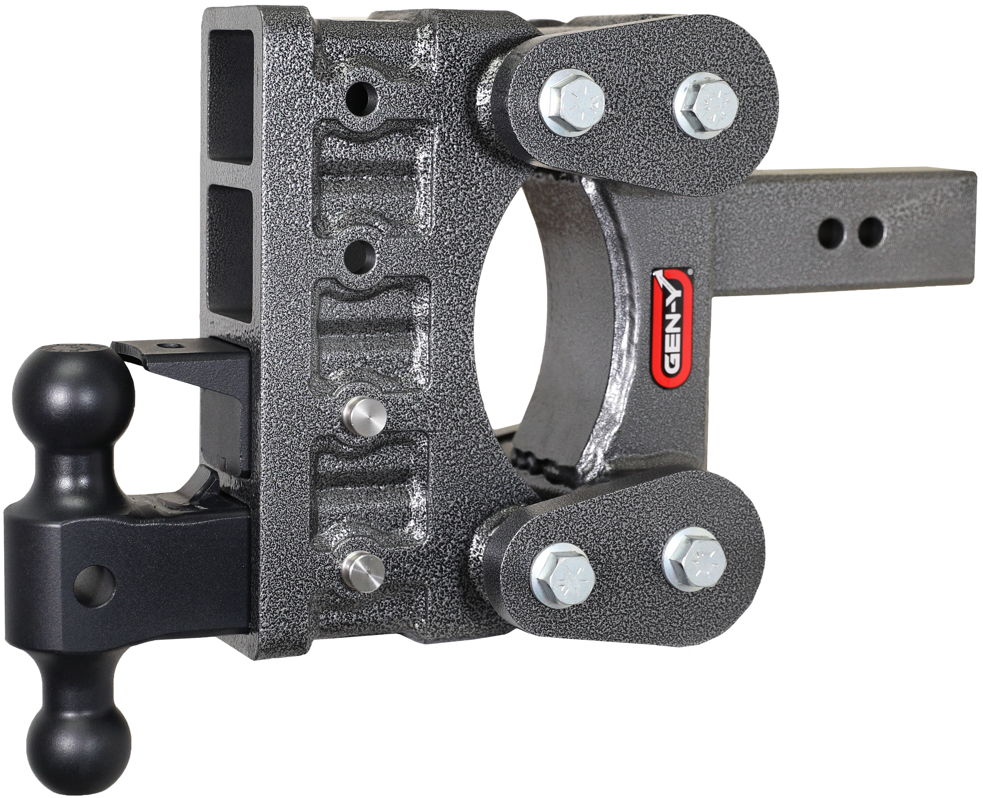 GEN-Y Hitch BOSS TORSION-FLEX 2.5" Shank 6" Drop 2.4K TW 21K Hitch & Dual-Ball & Pintle Lock